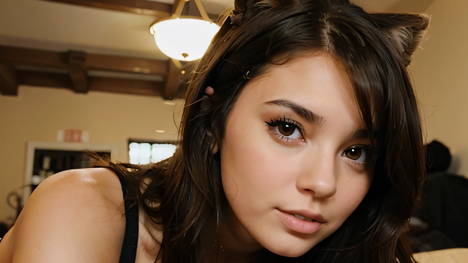 furry brunette girl