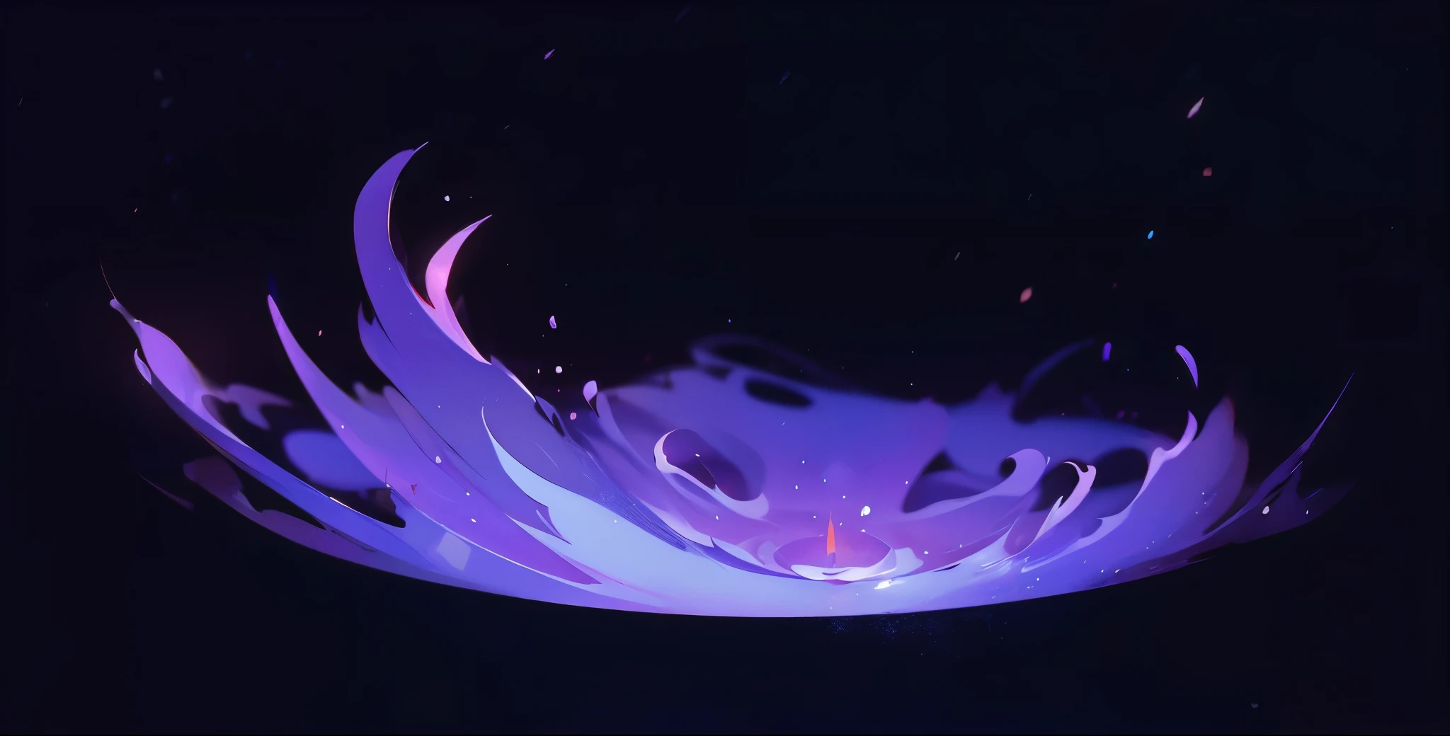 A roaring purple flame,
