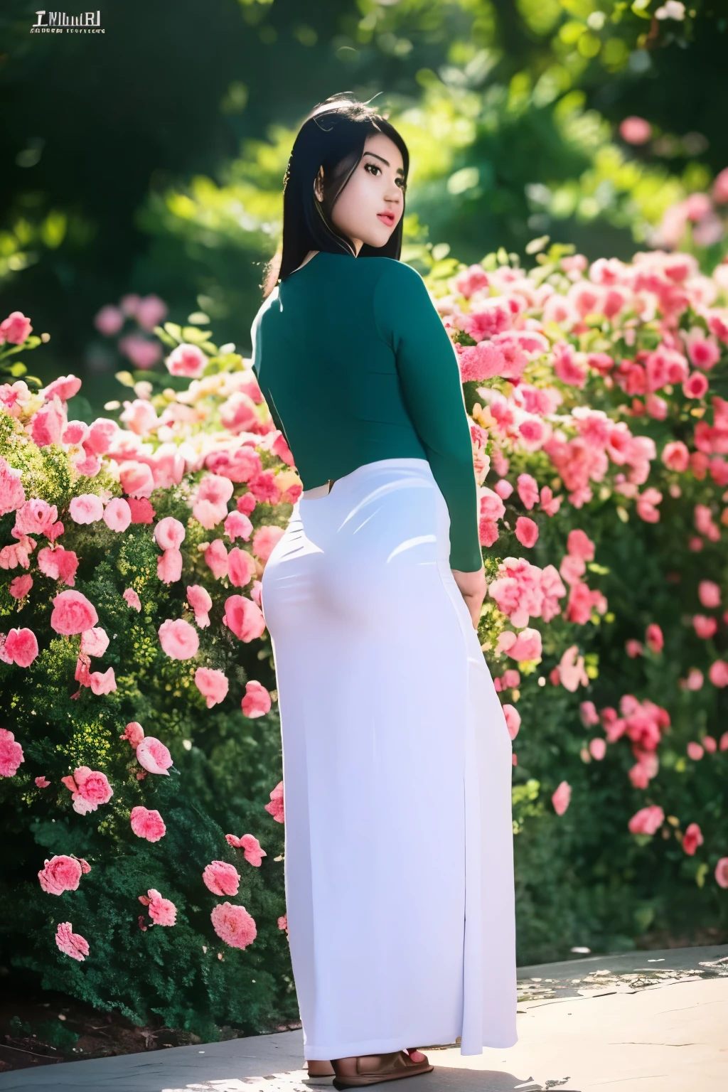 (best quality,4k,highres,masterpiece:1.5),ultra-detailed,(realistic,photorealistic,photo-realistic:1.37), beautiful girl 23 years old, beautiful detailed eyes,beautiful detailed lips,extremely detailed eyes and face,longeyelashes,1girl,illustration,soft lighting,vibrant colors,bokeh,romantic,dreamlike,ethereal vibe,Full Body Professional Photo, (Photo 4K:1.1) (Sharp Focus:1.1), High Detail, Woman in(beautiful chrysanthemum garden:1.2), Pretty Buttocks, long Hair, Instagram Pattern Pose, confident, slim girl, big tits:1.2, perfect anatomy, perfect symmetry:1.2, Realistic, realistic face:1.3, perfect face, content, confident, very detailed, and dramatic, cinematic lighting, Lighting scene, soft lights graceful movement, full body photography, (((masterpiece :1.5))), photoreal acmm ss outfit, wearing acmm top, light purple acmm top, short sleeves, buttons, wearing acmm long skirt, white and pink with printed acmm long skirt, acmm ls outfit, wearing acmm top, olive green acmm top, long sleeves, wearing acmm long skirt, olive green acmm long skirt, printed skirt,Back body,big boob,big butty

