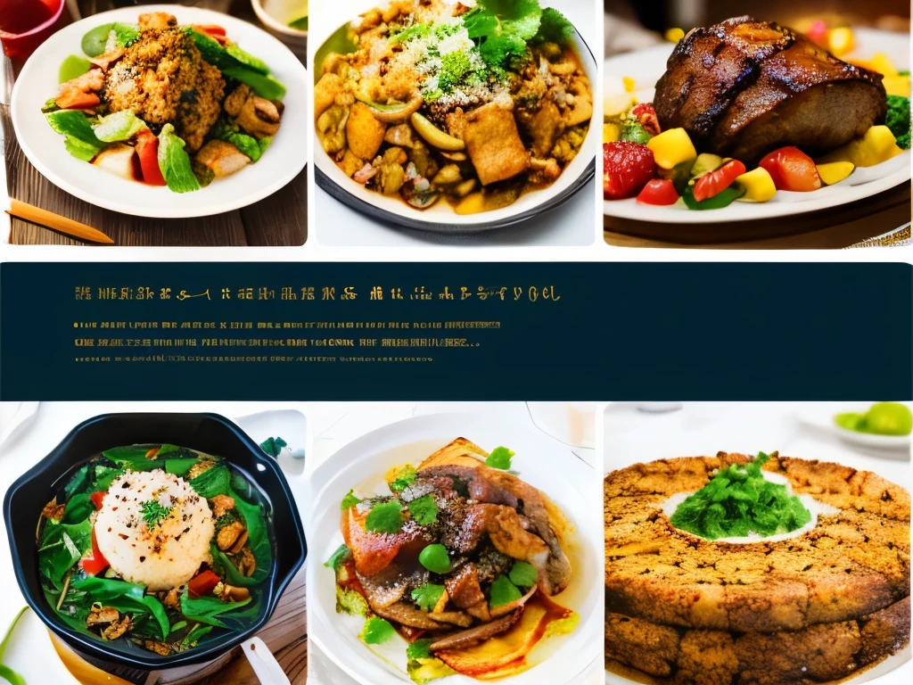 masterpiece, highest quality, High resolution, world cuisine、large amount of food、famous dishes、big table、