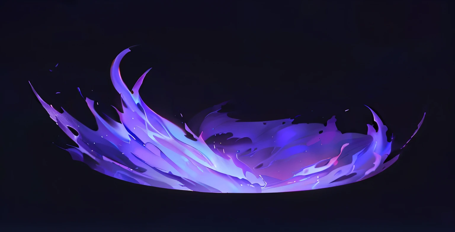 A whirlwind blows from the ground，Purple flame，