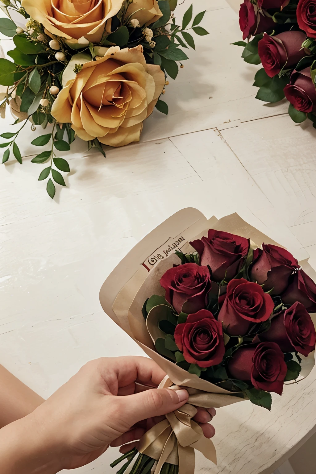 Phone wallpaper: Love, Roses, Bouquet, Flowers, Hands