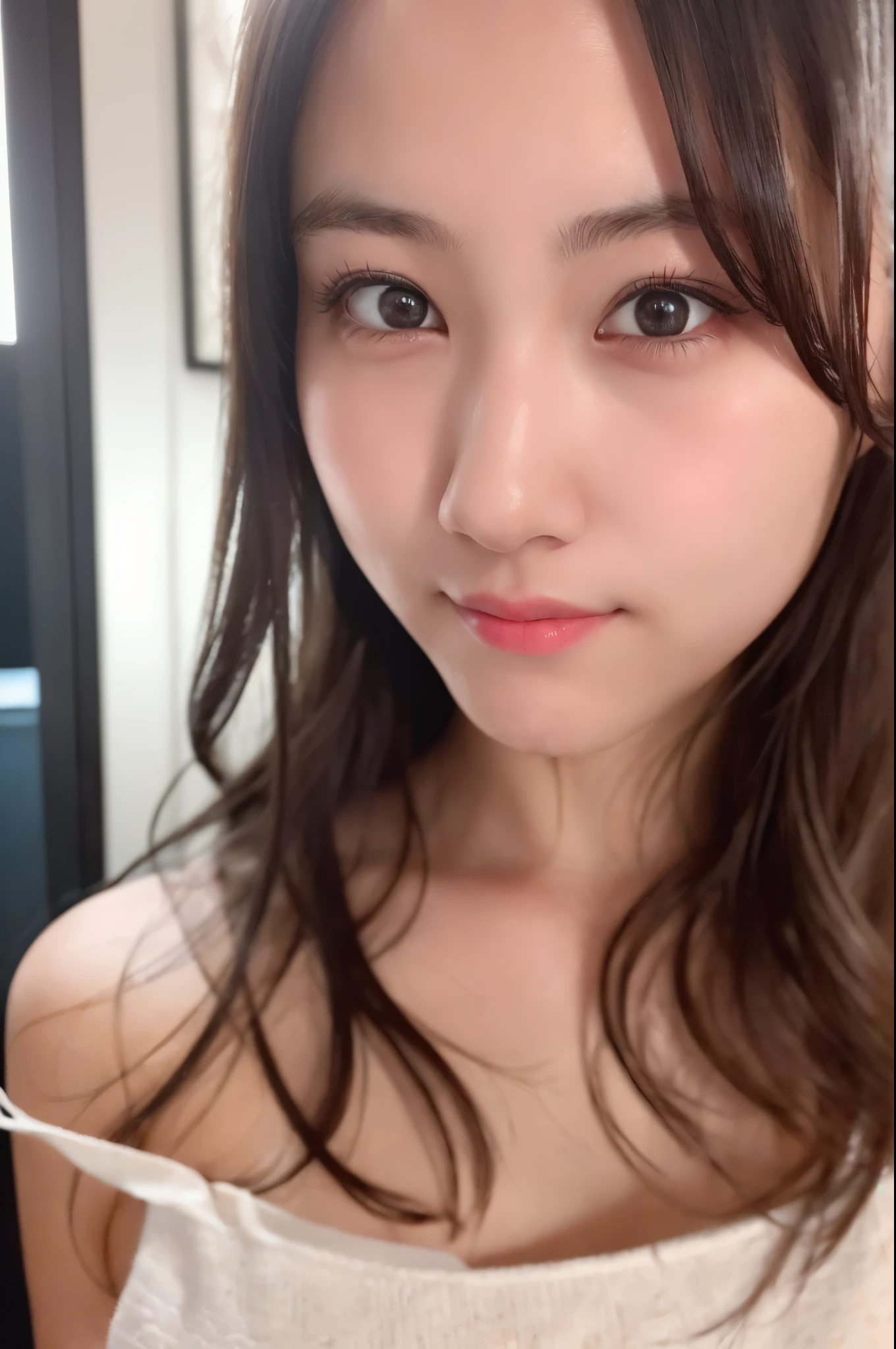 ((full nude:1.1)),photo of cute japanese woman, little woman, 20-year-old, beautiful and perfect face, Brown, beautiful face, thin: 1.2, (photo realistic:1.4), (hyper realistic:1.4), (realistic:1.3),
(smoother lighting:1.05), (Improve the quality of movie lighting:0.9), 32K,
1 girl,20-year-oldの***, realistic lighting, Backlight, light shines on your face, ray tracing, (bright light:1.2), (Improvement of quality:1.4),
(Highest quality realistic textured skin:1.4), fine eyes, detailed face,
(tired, sleepy and happy), (smile:0), close up of face, 
(Enhances the mood of your body line:1.1), (Enhances the beauty of skin texture:1.1)