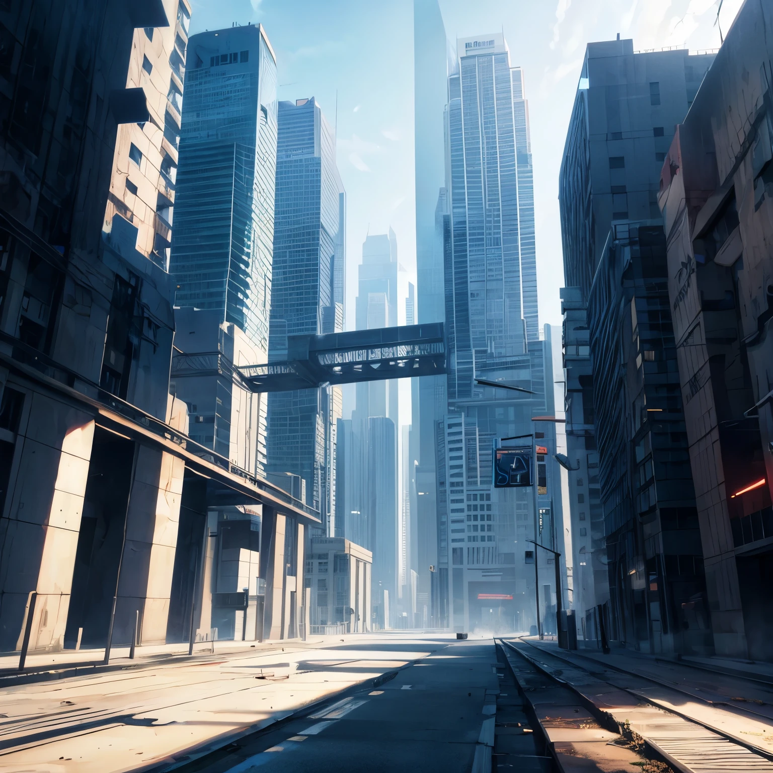 A deserted cyber city