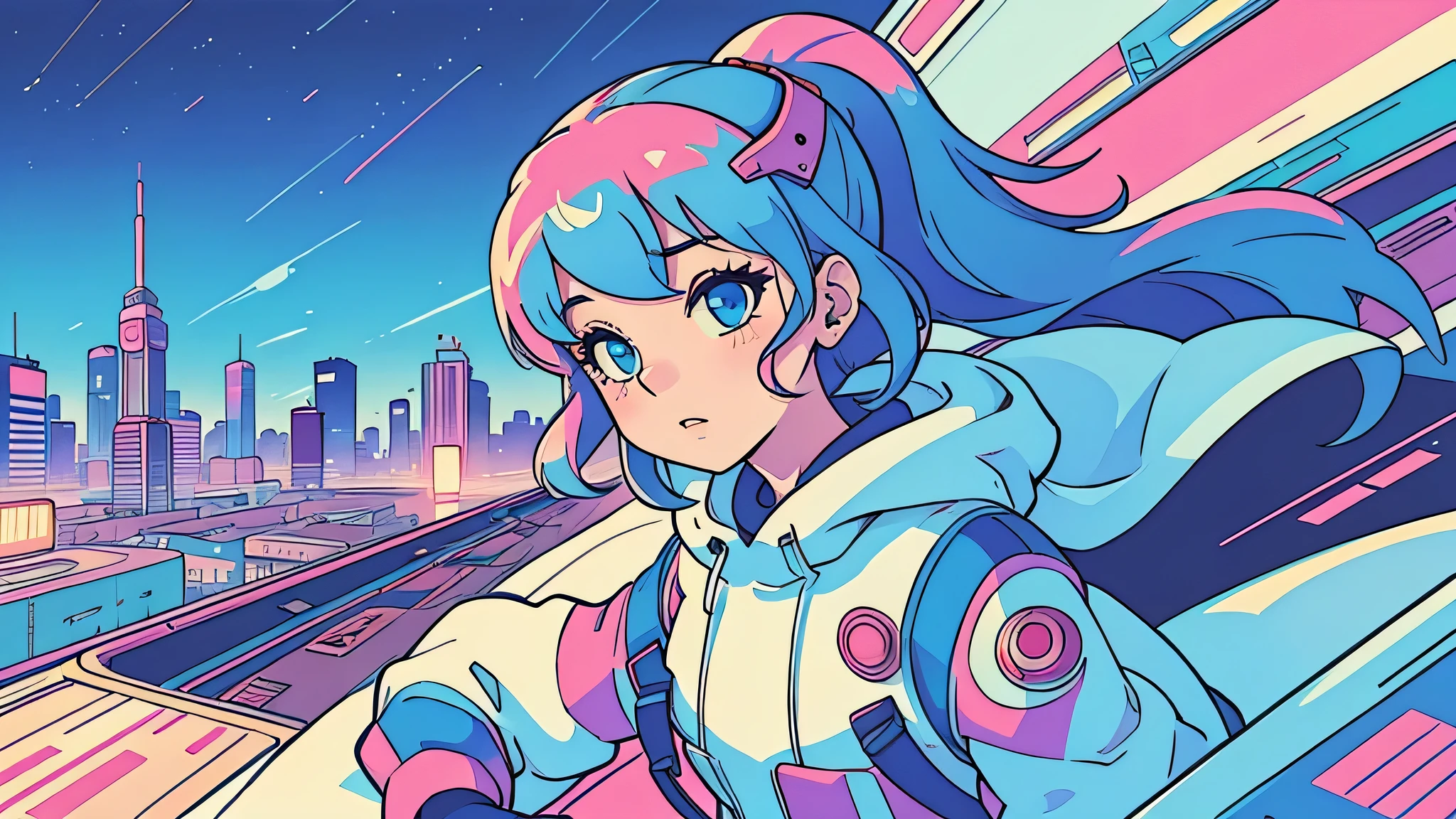 city pop style art, Futuristic yet lofi, retro, vintage, Ghost,
