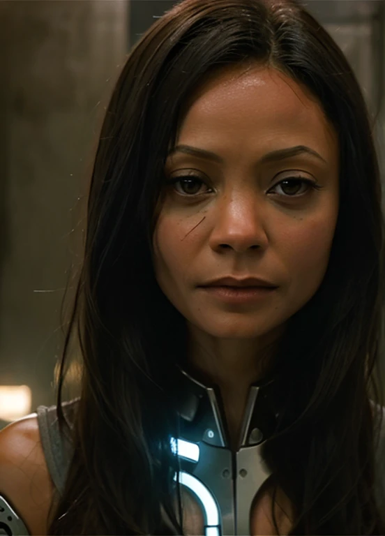  (thandie newton),  "In a post-apocalyptic world, una cyborg solitaria, mitad mujer, mitad metal, se encuentra en una casa completamente destruida. El silencio y la soledad envuelven el lugar mientras ella explora las ruinas, recordando fragmentos de su vida pasada. Sin embargo, She soon discovers that she is not as alone as she thought.. Strange metallic sounds and electronic whispers fill the air, and mechanical shadows move around them. As you venture further into the house, The cyborg discovers clues that link her to a dark scientific experiment and a conspiracy that could change the destiny of humanity.