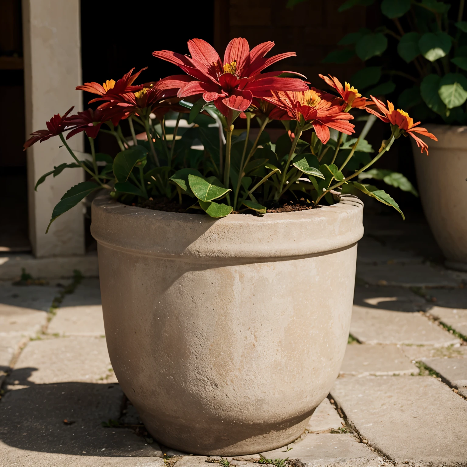 a portrait flower pot
