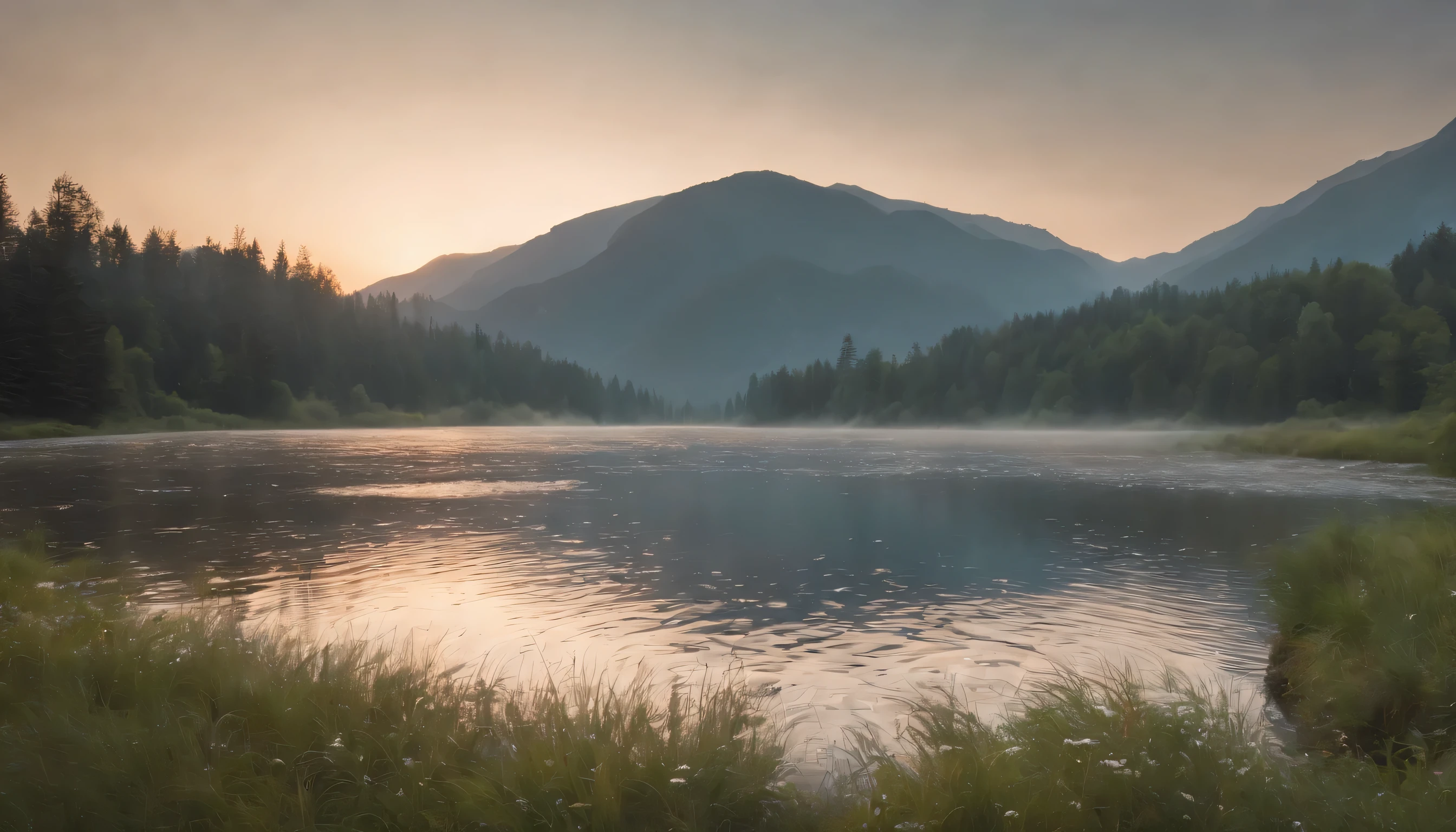 (Highly detailed CG Unity 8k wallpaper、masterpiece、highest quality、Super detailed)、(best lighting、best shadow、very delicate and beautiful)、highest quality、8k、Detailed facial depiction、masterpiece、highest quality、clear image quality、
A photo from the car window of snowmelt water flowing into the lake。