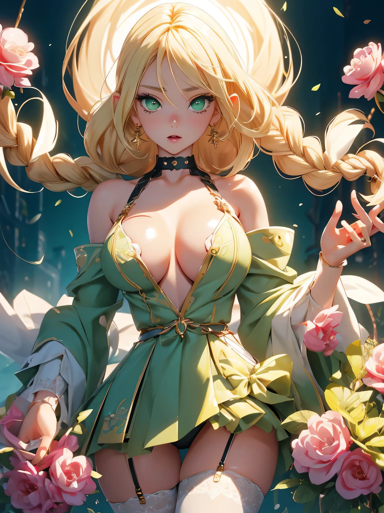 nsfw:1.1,high resolution:1.7, incredibly absurdres, kawaii:1, cute:1.5, hires.fix,anime visual:1,incredibly fine illustration,8k,masterpiece:1.2,best quality, high quality, exquisite, beautiful,insanely detailed, intricate detailed, extremely detailed, Super Definition,ultra high res, Super Resolution, best aesthetic, ultra detailed:1.5,best quality, perfect face, detailed face, masterpiece:1.2, illustration:1.2, 8k cg wallpaper, stunning art,absurdres,octane render,ultra hires,
Japanese Actress,(Idol),18yo,Beautiful,(Cute and lovely),cute girl,((anime elf with extremely cute and beautiful blonde hair)),(((single braid)))),(((green_eyes:1.3))),intricate eyes,beautiful detailed eyes,symmetrical eyes,big eyes:1.5,enchanting bright eyes studded with gold and silver dust,(((pinky and glowing_skin,shiny body))),upward breasts,waist slender,(detailed body,(detailed face)),cute,daring,zettai ryouiki,show skin,best relationship with four fingers and one thumb,Very Fine Face and Eyes,Very Fine Hair,(Perfect Anatomy),((girl trembling with sexual climax)),Garter Belt,Bare shoulders,Check out our thru-rack chokers and midi rings with chains,White Spider-Man suit,Full body like,blond hairbl,beautifulface,Sateen,the roof,tmasterpiece,exquisite detailing,Perfect anatomy