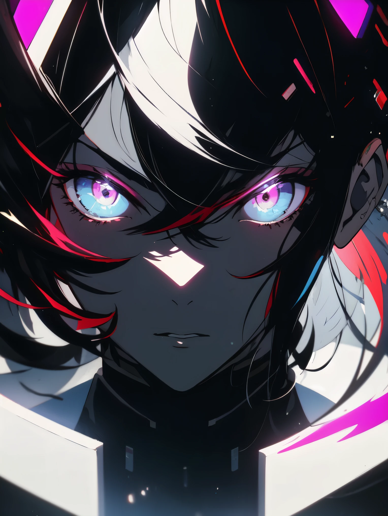 masterpiece、High quality、detailed、face portrait, male, With a black coat, cyber punk、anime art