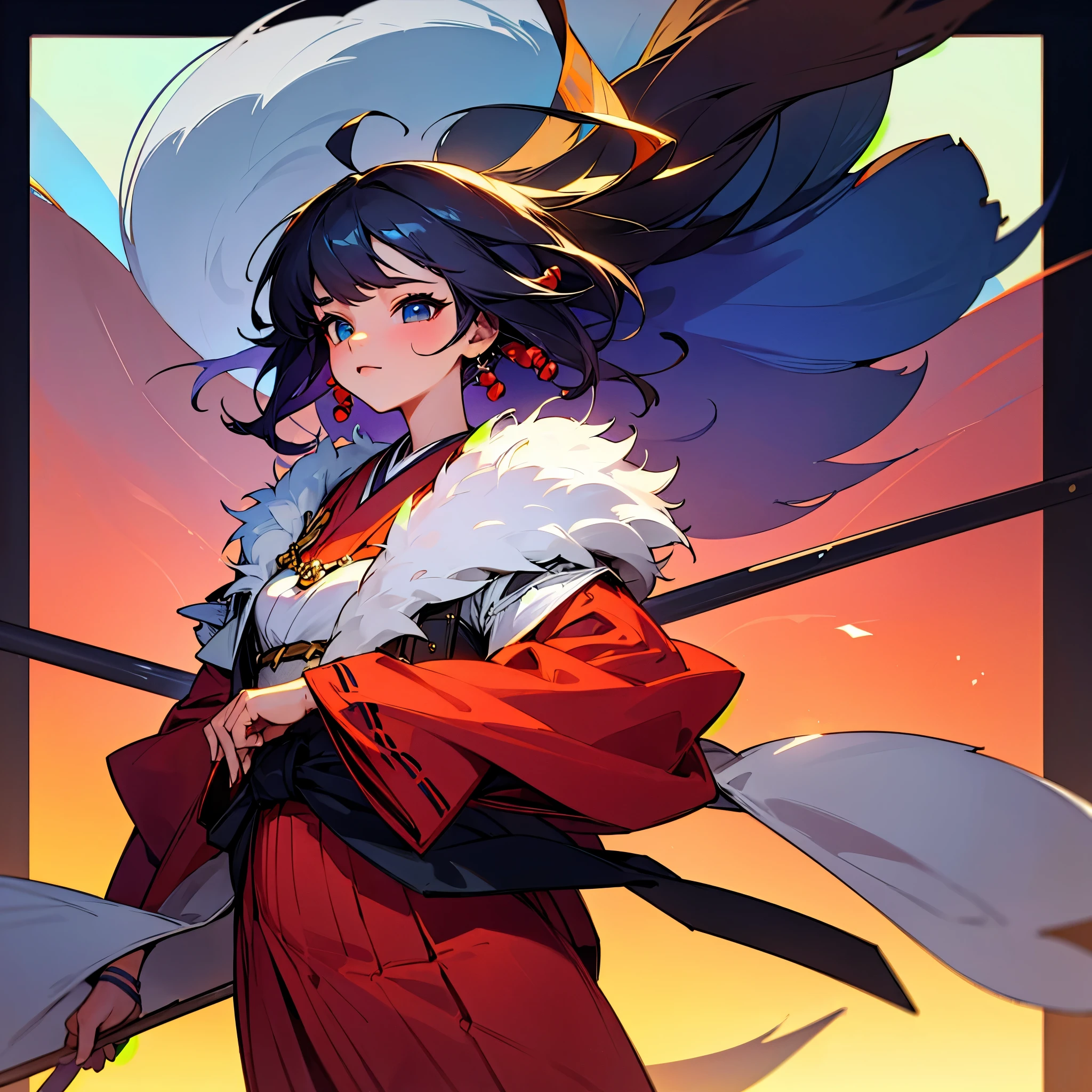 1girl, (Masterpiece, high quality, highly detailed), ((Pigeon breasts, A combination of East-West and conical, with breasts pointing slightly outward and appearing more triangular)), wearing (((Faux fur-trimmed parka dress))), (She has large, almond-shaped, dark brown eyes that draw you in with their depth and warmth. Her small and slightly upturned nose adds a touch of delicate charm to her face. Her full, deep red lips are striking and captivating. Long, straight black hair cascades down her back, complementing her warm medium skin tone with a golden undertone. Thick and arched eyebrows frame her expressive eyes, highlighting her high and defined cheekbones. Her rounded chin and small ears, which sit close to her head, complete her elegant look. Her vibrant and expressive expression reflects a lively and engaging personality.), ((winter theme, background: outside, street), (Bending to pet a cat))