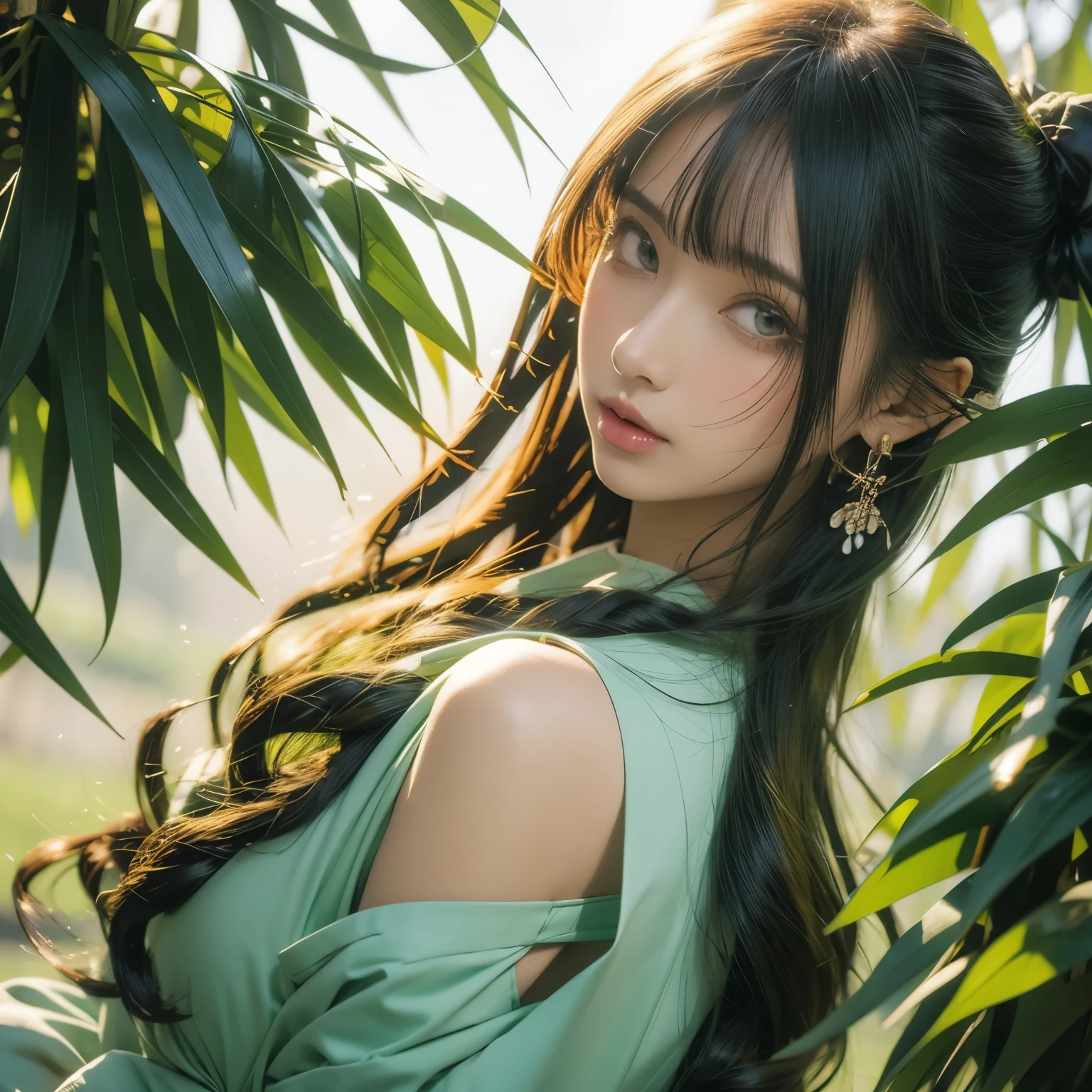 Green theme anime