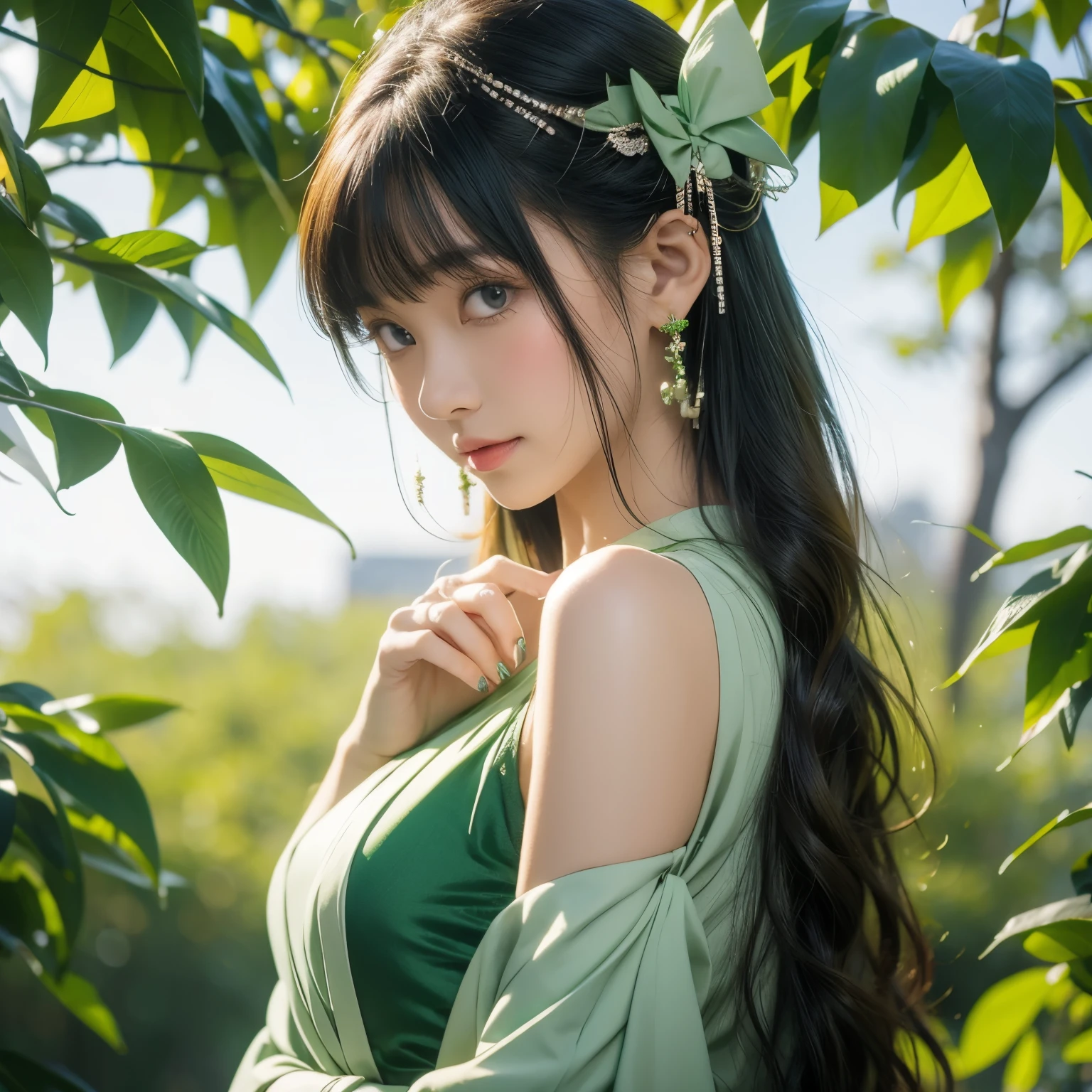 Green theme anime