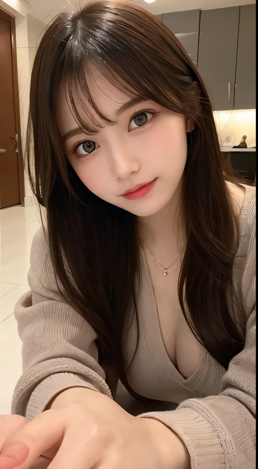 table top, highest quality, shape, Super detailed, finely, High resolution, 8k wallpaper, perfect dynamic composition shape, beautiful and detailed eyes, medium hair, small breasts, natural color lip, random sexy pose,smile,20 year old girl、midnight、beautiful and detailed face、perfect and beautiful face,Big eyes、RAW photo、Expressing feminine poses with your whole body、beautiful and detailed eyes、small face、beautiful duplex、slim face and style,luxury brand mink coat(inside:winter dress)、beautiful golden ratio face,straight hair,bright look、Foot Shooting、blur background,beautiful feet,anatomically correct body