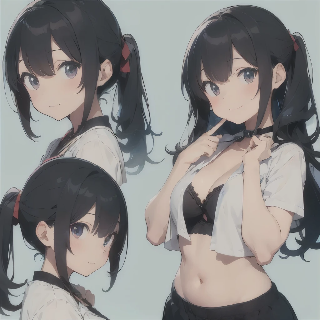 Full body portrait、nudist、Character design、Character portrait、Diagonally forward、White background、three views