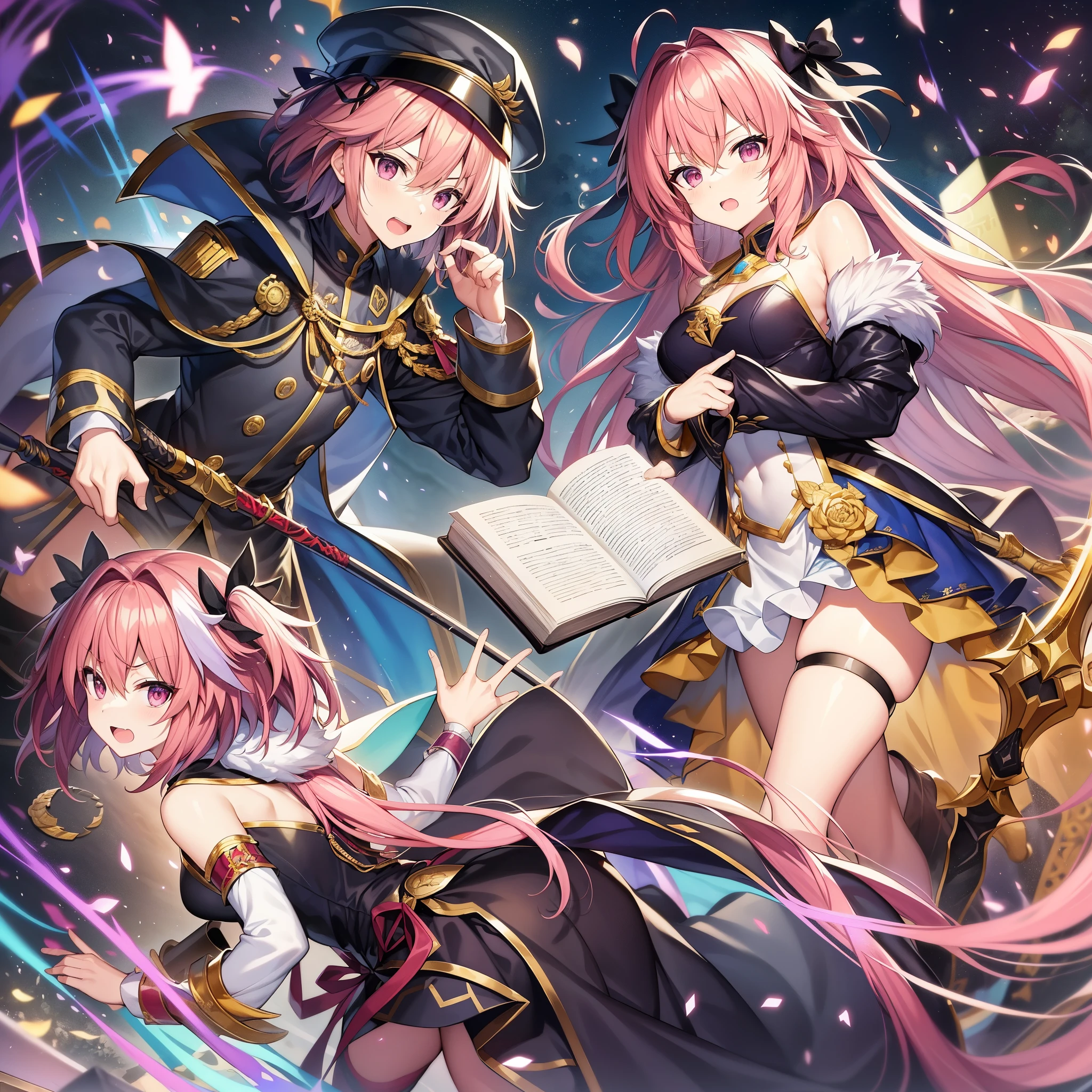 Fate/Grand/Order、Astolfo、If you touch it, you will fall!(Trap of Algaria)、pink hair、short hair、reason has evaporated、「Those who are far away should also listen to the sound!Come closer and take a look!我が名はシャルルマーニュが十二勇士Astolfo!」、「magic spear」「magic book」「魔法のhorn」「Genma Hippogriff」、He is also a famous handsome man according to legend.、trouble maker。Due to his thoughtless but reckless and courageous personality、He scoured the battlefield and led his team to victory many times.。A knight who appears in medieval French poetry of arms、、"Always make the person you touch fall off the horse"That's called「magic spear」After gaining the degree, he became quite a master.、Now you can give valor.。moreover、A method to break all spells was written down.「magic book」、You can defeat your opponent by blowing「horn」、moreoverヒッポグリフを入手してしまう。カリゴランテThat's called邪悪な巨人を捕虜、After a trip to the moon「horn」no longer makes a sound、Also released a hippogriff.、Orlandu goes crazy、He is a good-looking young man who is loved by everyone.、In terms of ability「weak」He is considered a second-class knight and servant.。However, he didn't worry about it at all and relied on his positive thinking and good luck.、He had many adventures during his lifetime.々obtain the treasure of。I am not particularly attached to the treasure I have acquired.、He has a deep-rooted heroic personality and is willing to let go if asked for help.