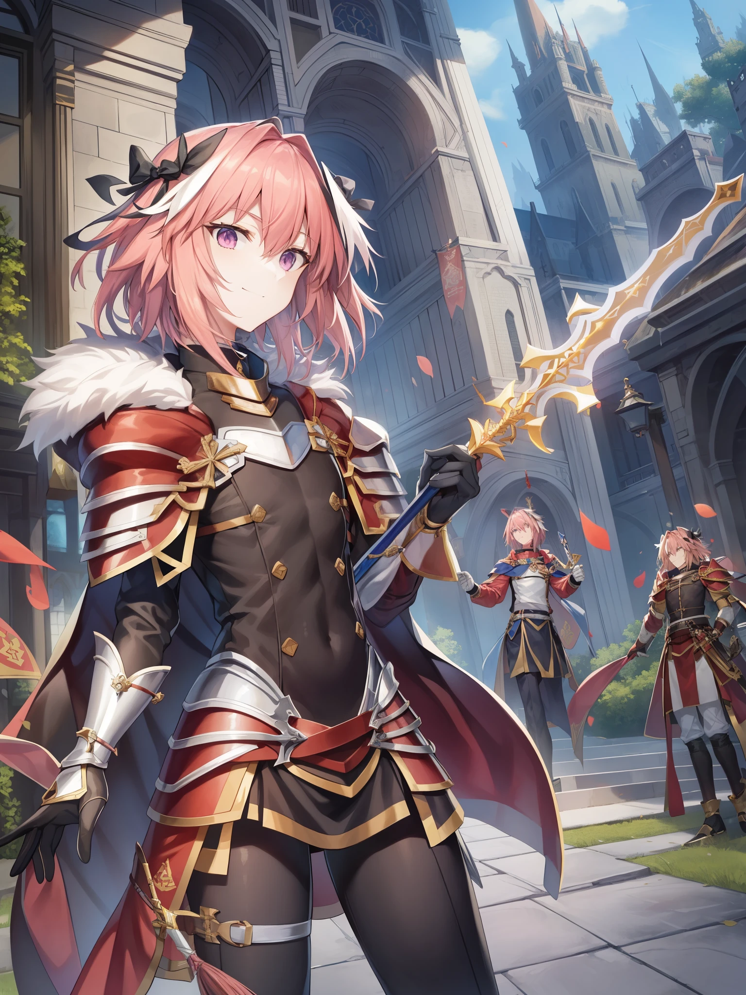 Fate/Grand/Order、Astolfo、If you touch it, you will fall!(Trap of Algaria)、pink hair、short hair、reason has evaporated、「Those who are far away should also listen to the sound!Come closer and take a look!我が名はシャルルマーニュが十二勇士Astolfo!」、「magic spear」「魔法のhorn」「Genma Hippogriff」、He is also a famous handsome man according to legend.、trouble maker。Due to his thoughtless but reckless and courageous personality、He scoured the battlefield and led his team to victory many times.。A knight who appears in medieval French poetry of arms、、"Always make the person you touch fall off the horse"That's called「magic spear」After gaining the degree, he became quite a master.、Now you can give valor.。moreover、A method to break all spells was written down.、You can defeat your opponent by blowing「horn」、moreoverヒッポグリフを入手してしまう。カリゴランテThat's called邪悪な巨人を捕虜、After a trip to the moon「horn」no longer makes a sound、Also released a hippogriff.、Orlandu goes crazy、He is a good-looking young man who is loved by everyone.、In terms of ability「weak」He is considered a second-class knight and servant.。However, he didn't worry about it at all and relied on his positive thinking and good luck.、He had many adventures during his lifetime.々obtain the treasure of。I am not particularly attached to the treasure I have acquired.、He has a deep-rooted heroic personality and is willing to let go if asked for help.