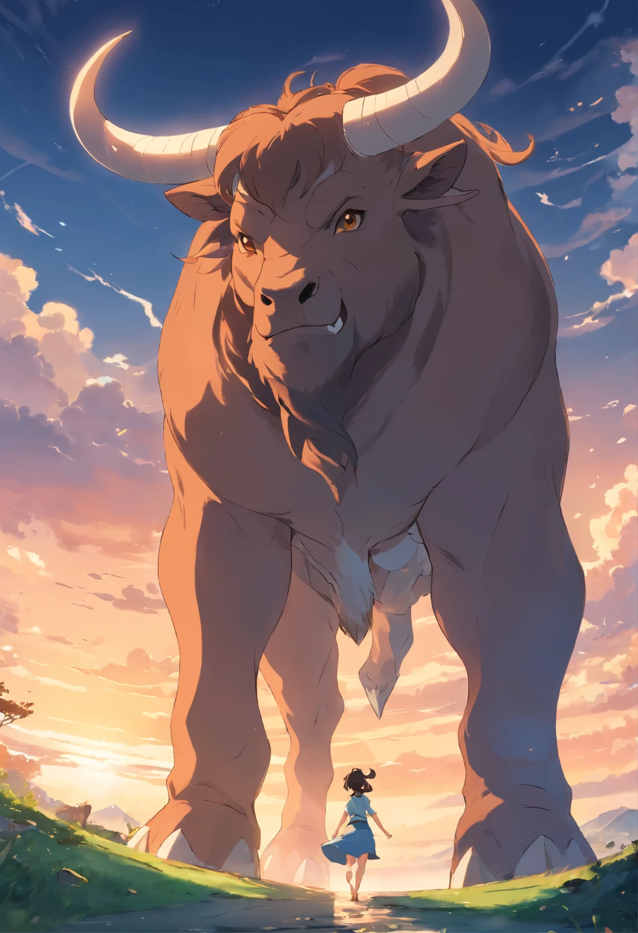 Create The Minotaur is a creature that is present in Greek mythology and is known to have a human body, but the head and a bull's tail.