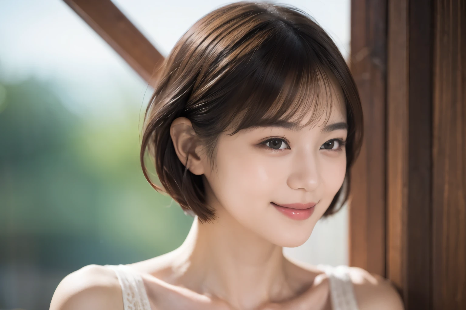 170
Shorthair, a 20 yo woman, gentle smile, Abstract