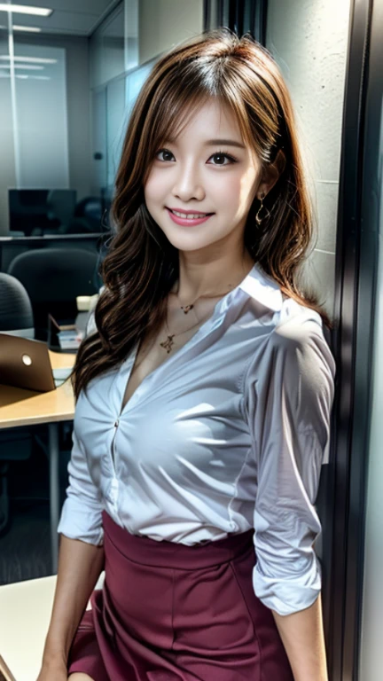 、16K、8K、shirt、Jacket、white skirt、blue skirt、red skirt、black skirt、Shooting from the front、huge file size、first person perspective、central image、Button open jacket、short skirt、mini skirt、open suit、Classy upper class elite secretary wearing business shirt、work in office、wearing a strict business suit、Wearing pancompanyhose、Wear high-end high heels、Girl in a shirt、wear a business suit、in a business suit、business woman、business clothes、Wear shirts and skirts、woman wearing a business suit、Business attire、business outfit、office、company、night、muste piece、Best Qualicompany、Super detailed、fine details、High resolution、8K Dende Wallpaper、perfect dynamic composition、beautiful detailed eyes、(between cleavageを垣間見る :1.1)、random sexy poses、shy smile、The body is facing the front、20 year old girl、night time、Beautiful face、1 girl、very detailed、masterpiece、top-qualicompany、Ultra high decomposition energy A、8K high resolution、detailed eyes、Gradation depiction、perfect anatomyの体のプロポーション、Nikon Z9 80mm lens、graceful legs、thighs and skirt、long legs、very beautiful slim legs、very beautiful long slim legs、nice legs、good hips and long legs、Super reality high school girl、between cleavage、large flower、18km race、real、(photorealistic:1.37)、The Super detailed細、High resolutionであり、Super detailed細、reality taste、photorealistic、student photography、beautiful detailed face、pale skin、realにglowing skin、detailed cloth texture、detailed hair texture、perfect body、pretty face、correct、anatomically correct、Hvery detailed face and skin texture、natural neck length、(beautiful hand air skin:1.2)、slim legs、thin feet、(classy and cute girl:1.3)、(Slender body shape:1.1)、beautiful collarbone、cleavage、haircut、High definition、golden ratio、short hair、perfect hands、((1 girl))、16k、nipple、glowing skin、cute korean girl、Kpop idol、detailed face of a asian girl、eyes and lips、professional makeup、asian face、beautiful aesthetic face、1 beautiful woman、sharp focus、A seductive gaze、and a charming look、pay attention to details、detailed hair、Detailed realistic skin texture、close-up portrait、model body shape、pantyhose、allows the woman to be the focus of the image、full subjective、front、As per the image、genuine、woman、Beauty、perfect anatomy、Symmetrical and well-balanced body、human hand、near perfect、embarrassed look(1.4)、bow slightly、16K、Shooting from the front、center image、1 girl、深night、knight、wet with water、Sweat、open your mouth、half smile、smile、shy smile、Shy smile、giggle、A dizzying smile、An exciting smile、Super detailedしい、small detailss、Perfect dynamic composition、beautiful small eyes、natural color lip、random sexy poses、very detailed、8K High resolution、Nikon Z9 80mm lens、digital single lens reflex、high quality、film grain、Fuji XT3、最high quality、alone、Depth of written boundary、A girl with fine and moist skin、K-POP idol、detailed face of asian girl、asian face、sharp focus、captivating gaze、hair details、Detailed genuine skin texture、beautiful、slim legs、thin legs、long slim legs、very beautiful slim legs、Super detailedしい細、reality、genuineにglowing skin、fine cloth texture、perfect body、cute face、completely subjective、front、street of photograph、beauty、correct、anatomically correct、Symmetrical and balanced body、strangely perfect、almost perfect、8 life size、elegant、dynamic、very detailedな、ultra high res超High resolution、young and beautiful girl、perfect body shape、18km race、The Super detailedしい細、very detailedな顔と肌の質感、Super detailedしい細な顔、very detailedな唇、good hips and long legs、very detailed CG unity 8k wallpaper、Medium chest、Dynamic pose、(no one in the background:1.3)、detailed lips,HDR、RAWphotograph、hyper detail、small details、shiny skin!!!、Very beautiful long slim legeautiful feet、(最high quality,In 4K,T Masterpiece:1.Lettie woman,1 girl、(Super detailedしいed face,detailed lips,detailed eye beauty、(8K、HDR、High resolution)、((((photograph、hyper genuineism、超High resolution))))、(hyper detail、small details)、close to face、Shiny skin on thighs!!!、16K、
