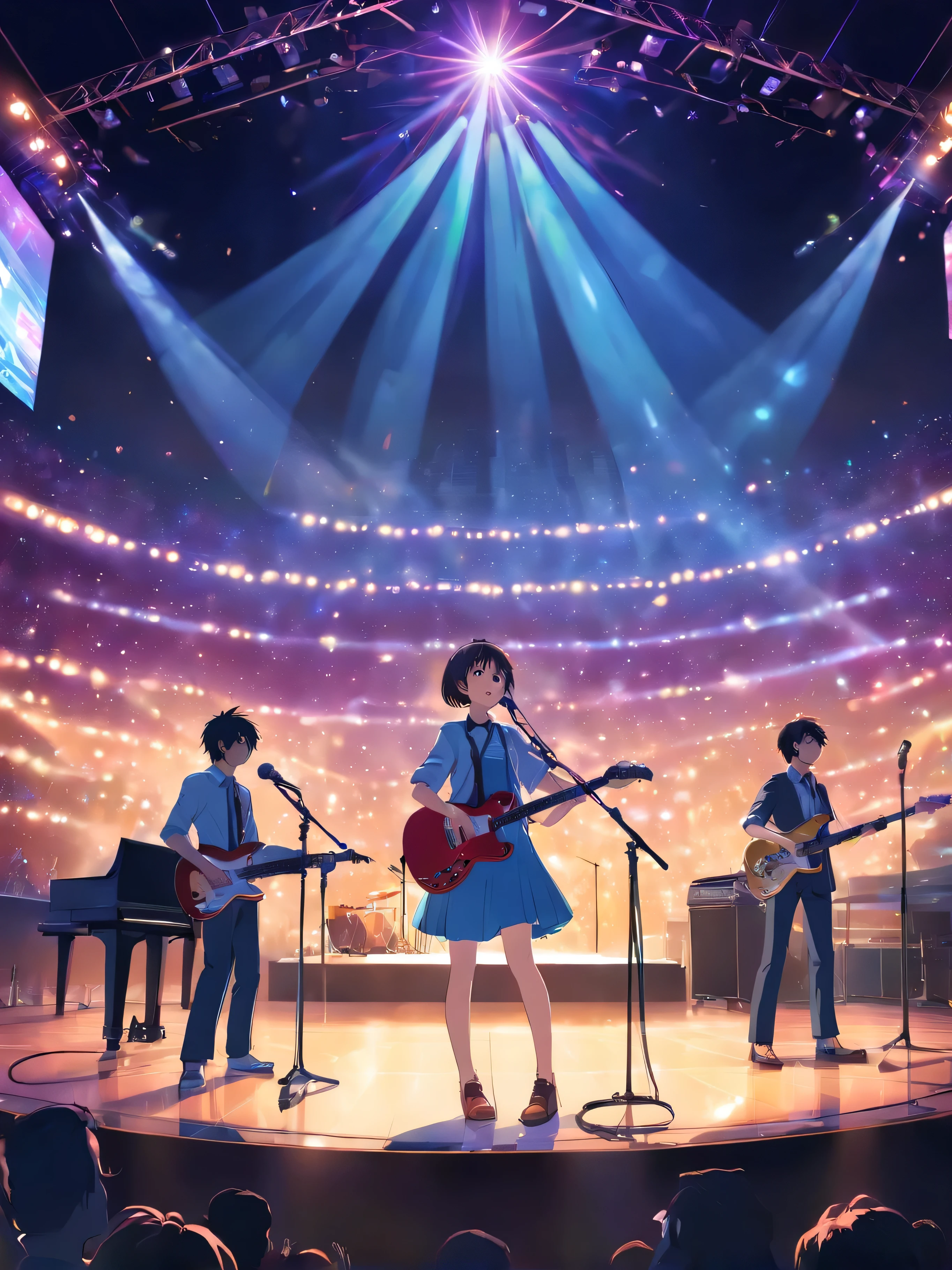 band performing live on stage