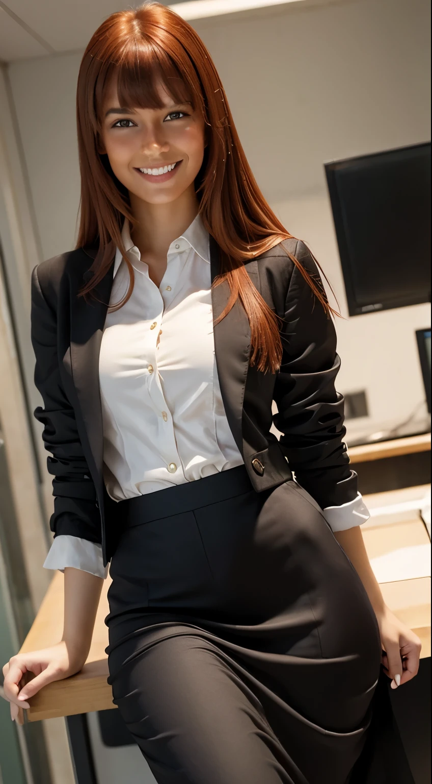 Jeune femme espagnole, tanned complexion, souriante