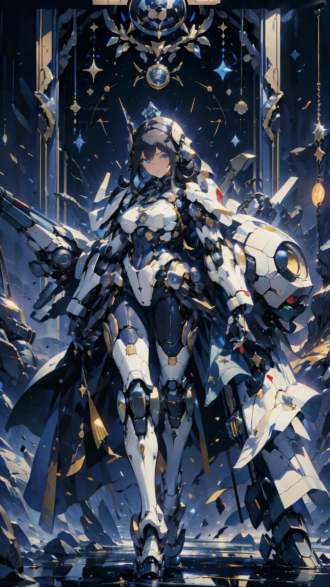 Tarot Card Characters, (emperor:1.2), Mecha,