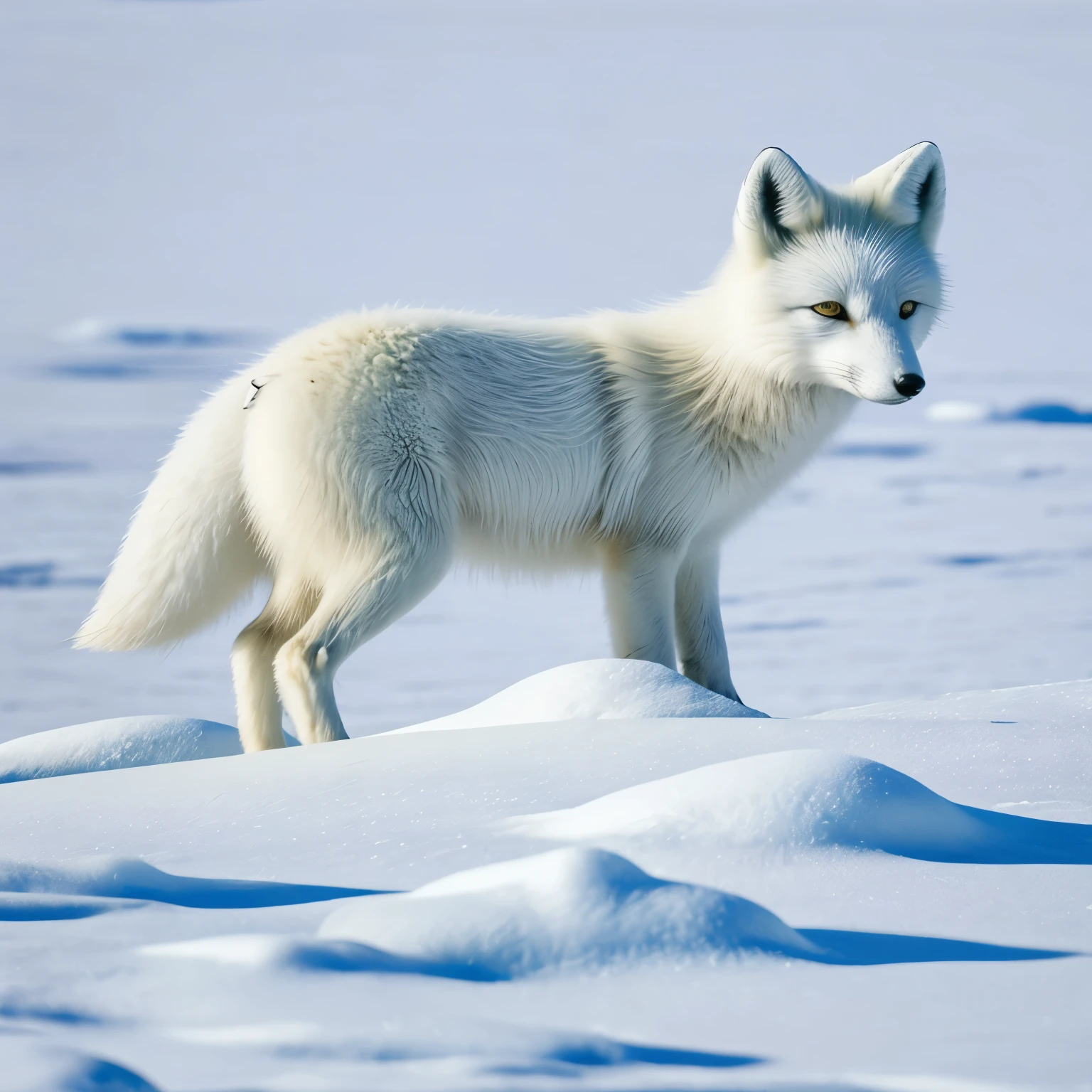  arctic fox,completing the stable diffusion of serenity and contentment,masterpiece, best