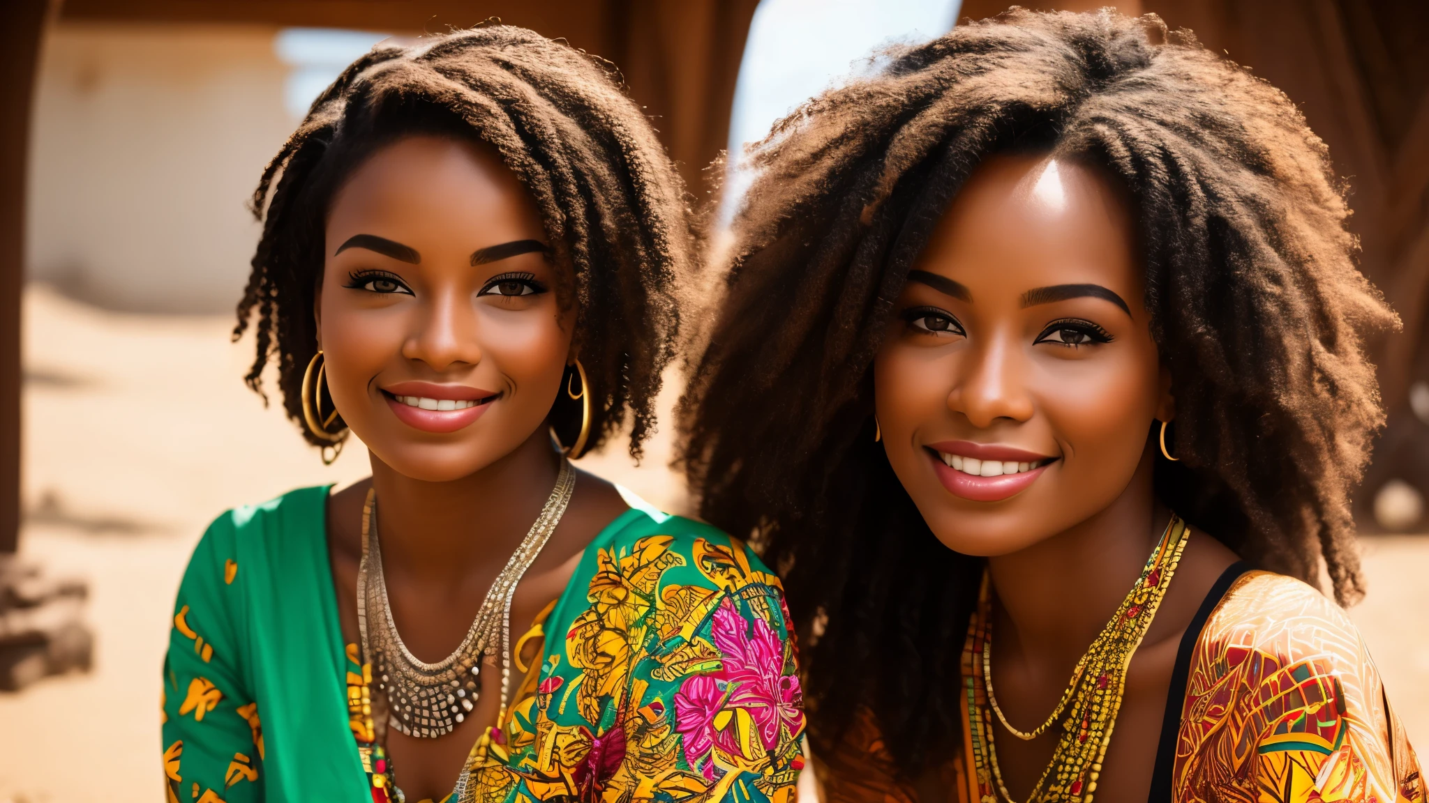 A realistic ethnic model image of Africa's most beautiful woman, ((smiling)), Photography, Portrait Style, Inspired by Fashion and Beauty Photographers, Lens: 50mm, Medium Plane, Natural Lighting
