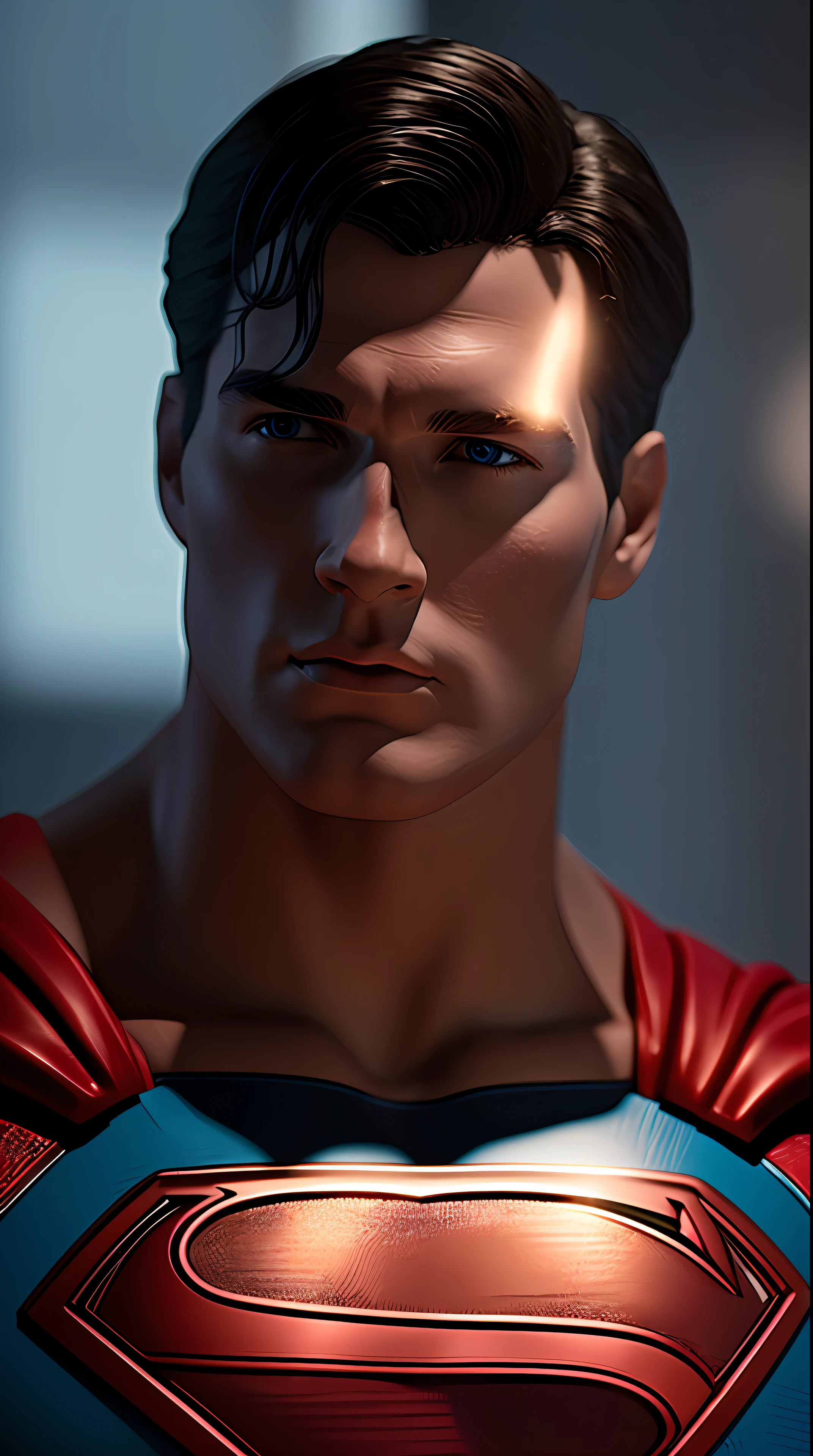 Cinematic soft lighting illuminates an incredibly detailed and ultra-realistic Superman trending on ArtStation. Octane is the perfect tool for capturing the softest details of this 16k photography masterpiece..