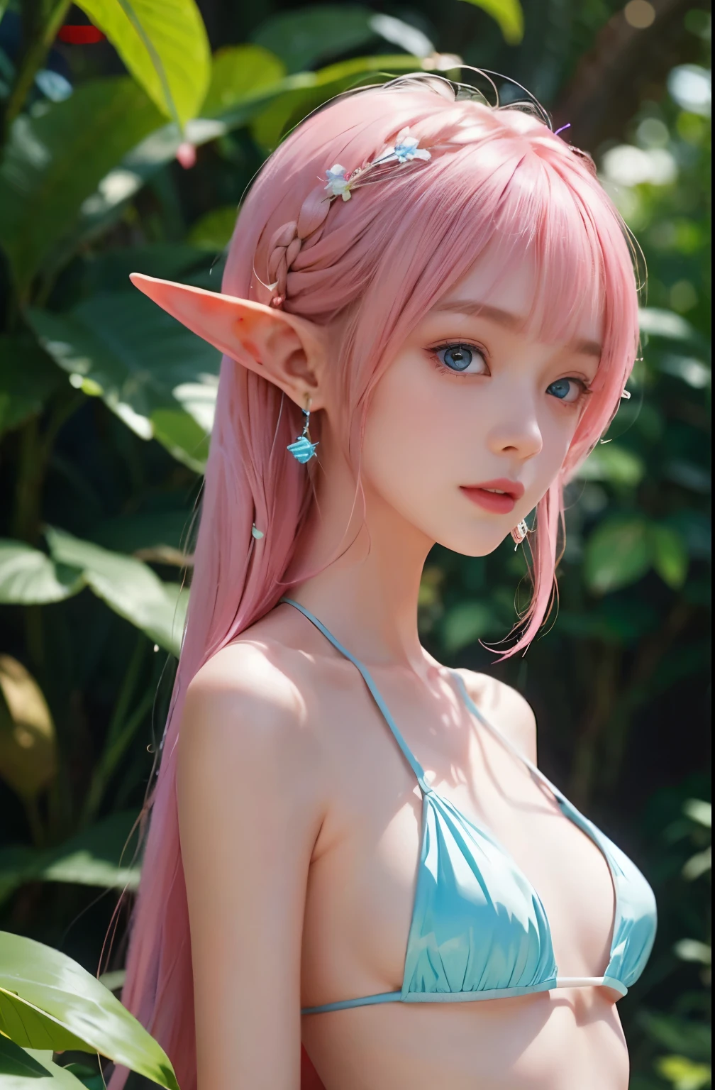 1 girl, slate pink スーパーロングヘア, very beautiful long hair,pink hair、 elongated eyes、alone, 超high quality, hard focus, film grain, 超High resolution,  girlの子、masterpiece, nice detailed crystal clear light blue eyes, narrow eyes、shining、full body shot、Milky white and clear skin、micro bikini、cross halter bikini、elf pointed ears、long and thin legs、slender long arms、girl with a thin upper body、A girl with a thin lower body、slender lower body girl、slender upper body girl、girl with a tight waist、full body shot、whole body posture、Elf princess style girl、height: 140cm、elf pointed ears，1 girl, very messy short hair, |blonde, very beautiful pink short hair, alone, 超high quality, hard focus, film grain, 超High resolution, 10 year oldrpiece, nice detailed crystal clear light blue eyes, narrow eyes、eye-catching、shining、full body shot、micro bikini、cross halter bikini、elf pointed ears、long and thin legs、slender long arms、girl with a thin upper body、A girl with a thin lower body、slender lower body girl、slender upper body girl、girl with a tight waist、full body shot、whole body posture、Elf princess style girl、height: 140cm、elf pointed ears，full body shot、full body shot、full body pose、Tropical sandy beaches、磁器のようなshiny skin、full body shot、full body shot、full body pose、Tropical sandy beaches、hawaii sandy beach、short hair、pink hair、transparent skin、milky white skin、shiny skin、big green earrings、round earrings、smile、noon、RAW photo、(((Extreme beauty portrait)))、((glowing skin))、1 girl、Beautiful 10 year old girl from Prague、bright look、((very long pink hair))、[Big blue eyes that shine like jewels]、shiny, glowing skin、Silky long straight hair、eyeliner、middle parted bangs、hair between eyes、最high quality、Super detailed、film light、intricate details、High resolution、very detailed))、detailed background、8KUHD、Digital single-lens reflex camera、soft light、high quality、film grain、Fujifilm XT3 、shallow depth of field、natural soft light、Kamimei、small bust、1 girl, slate long pink short hair, very beautiful short hair,pink hair、 elongated eyes、alone, 超high quality, hard focus, film grain, 超High resolution, 10 year old girlの子、masterpiece, nice detailed crystal clear light blue eyes, narrow eyes、shining、full body shot、Milky white and clear skin、micro bikini、cross halter bikini、elf pointed ears、long and thin legs、slender long arms、girl with a thin upper body、A girl with a thin lower body、slender lower body girl、slender upper body girl、girl with a tight waist、full body shot、whole body posture、Elf princess style girl、height: 140cm、elf pointed ears，1 girl, very messy very long hair, very beautiful pink long hair, alone, 超high quality, hard focus, film grain, 超High resolution, 10 year old girl、masterpiece, nice detailed crystal clear light blue eyes, narrow eyes、eye-catching、shining、full body shot、micro bikini、cross halter bikini、elf pointed ears、long and thin legs、slender long arms、girl with a thin upper body、A girl with a thin lower body、slender lower body girl、slender upper body girl、girl with a tight waist、full body shot、whole body posture、Elf princess style girl、height: 140cm、elf pointed ears，full body shot、full body shot、full body pose、Tropical sandy beaches、磁器のようなshiny skin、full body shot、full body shot、full body pose、Tropical sandy beaches、hawaii sandy beach、short hair、pink hair、transparent skin、milky white skin、shiny skin、big green earrings、round earrings、full body image、looking at camera、whole body posture、full body shot、Photo up to the knee、幸せなsmile、laughing out loud、Cheerleader Pose、jumping