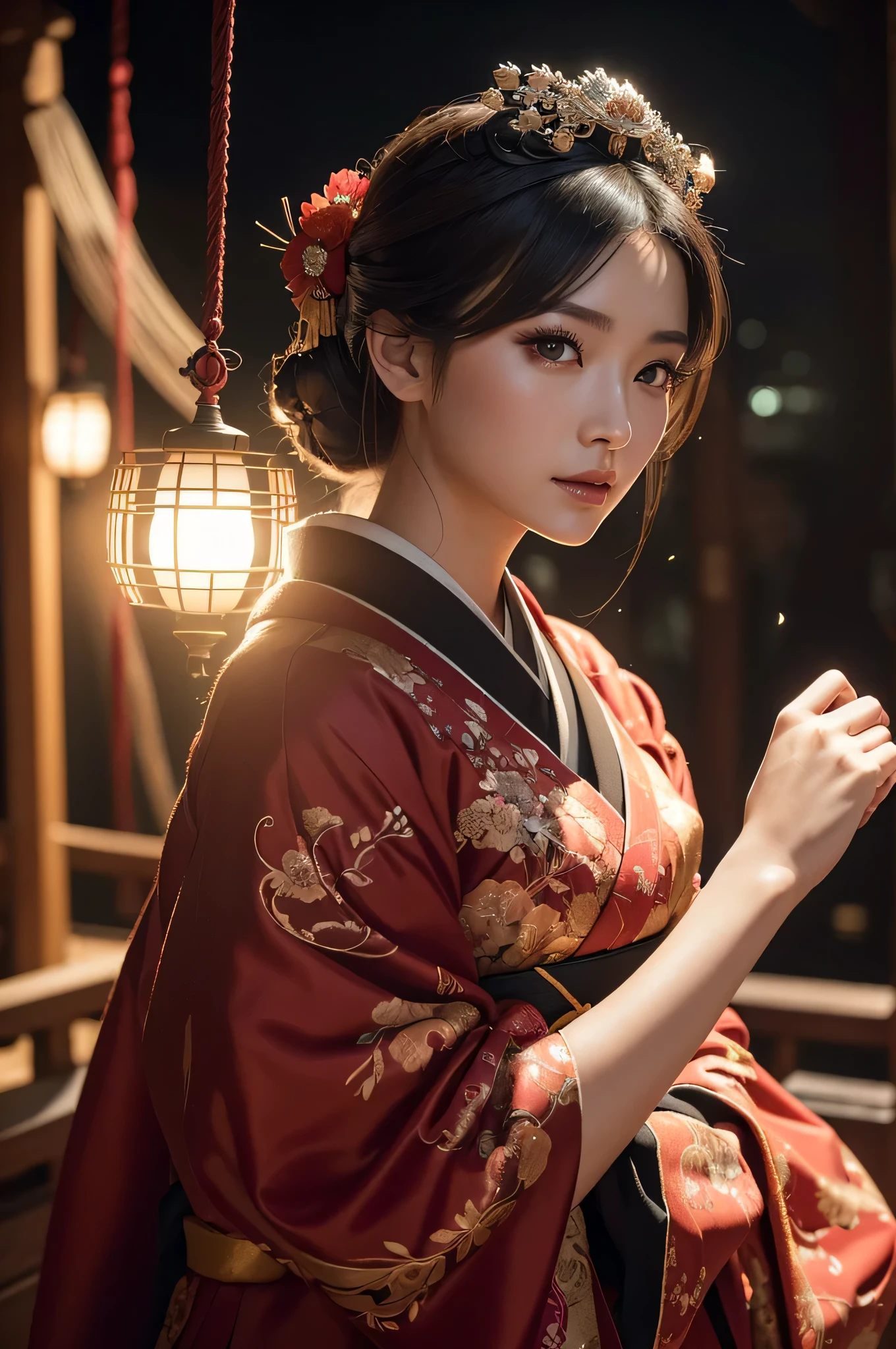 Vortex of Light,
(((Princess of the Heian period))),Swing your arms wide,red long kimono,photo-realistic,cinematic lighting,very detailed,glow effect, very detailed, octane rendering,alone, Dark industrial background, RTX, rock clothes, cinematic light, intricate details, very detailed, High resolution, detailed facial features