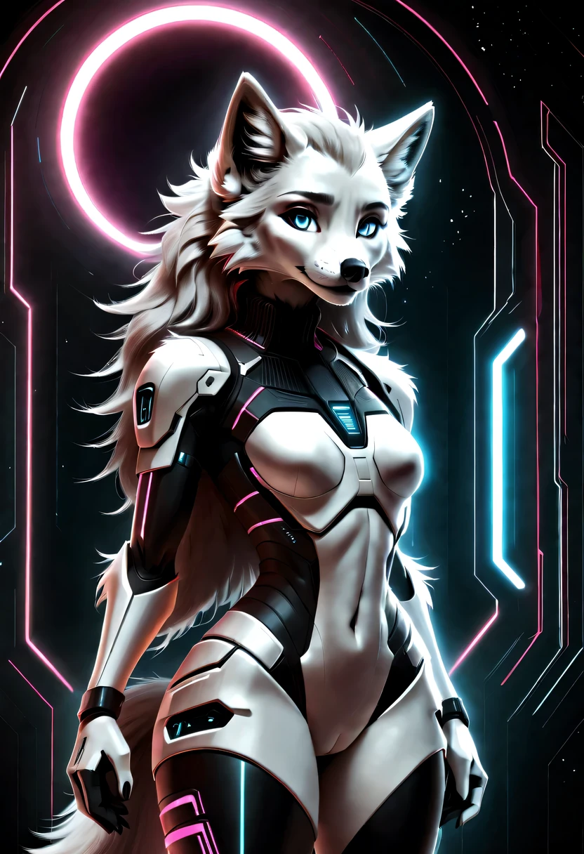 《codename arctic fox》,Science fiction,futuristic,cyberpunk,Surrealism,white,