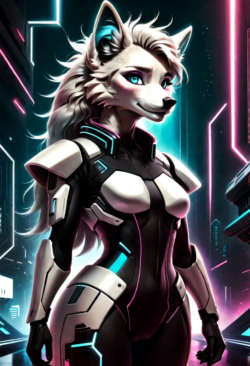 《codename arctic fox》,Science fiction,futuristic,cyberpunk,Surrealism,white,