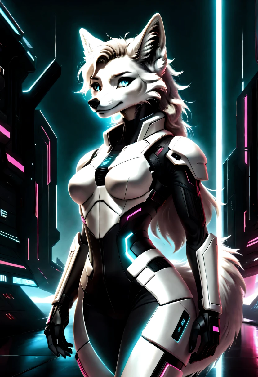 《codename arctic fox》,Science fiction,futuristic,cyberpunk,Surrealism,white,