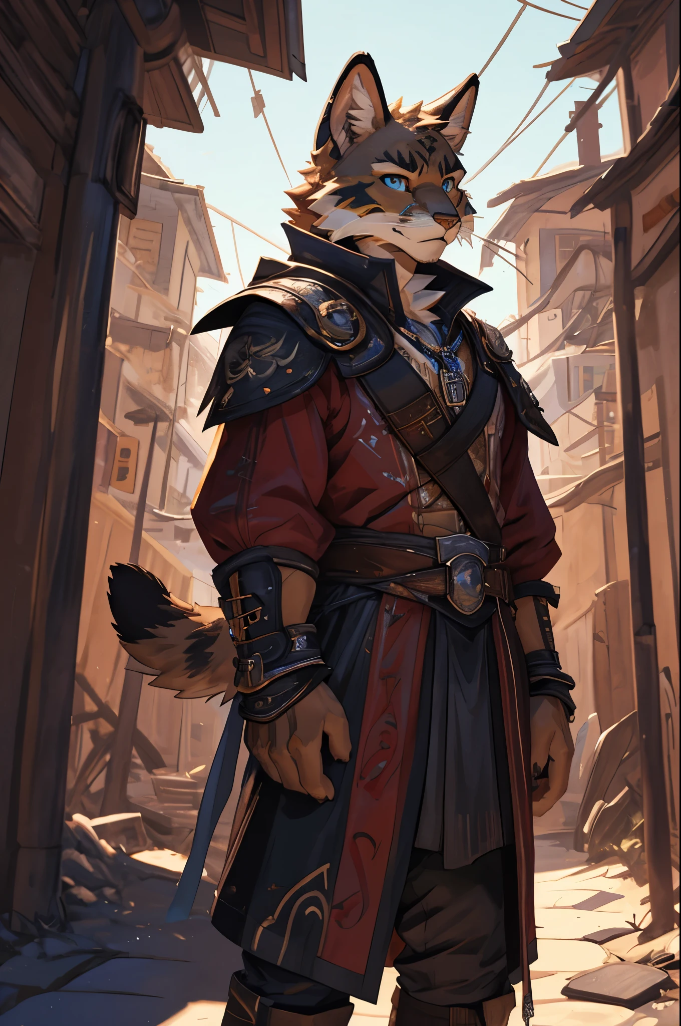 (8k, RAW photo, best quality, masterpiece), a detailed character portrait, clearly worked out detail, (tabaxi), (rogue), fantasy clothes, rpg, dnd, lithe, intricate, cinematic, natural lighting, anime, MAPPA style, raytracing, detailed face, high resolution, (ultra detailed)
