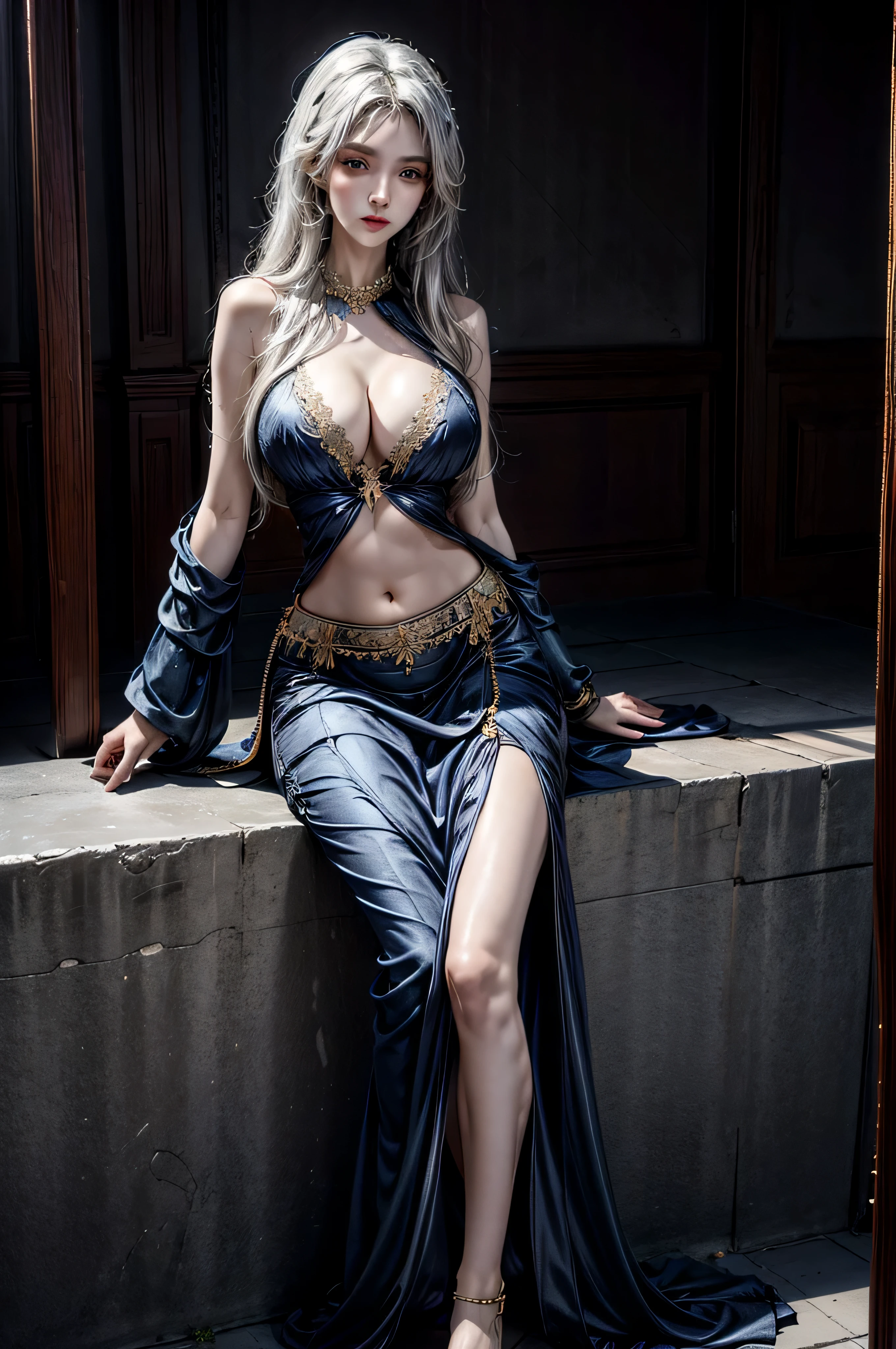 Masterpiece, best quality, hyper realistic, high resolution. 128K, potruding , perky , poking through fabric, With Arabic background、Arabic dancers、Belly dance、belly dance dress with transparent fabric, Photorealistic、An ultra-fine illustrations、beautiful attractive girl、Slender body、only girl、a photo of girl、fair skin, cinematic lighting, Full body shot、Beautiful Blue Eyes、huge tit,Huge breasts,sagging breasts,long legs,Slim,being thin,tightsuit,Lower chest position, deep cleavage, slim waist, deep waist dress, dynamic poses, exposed legs, beautiful legs,