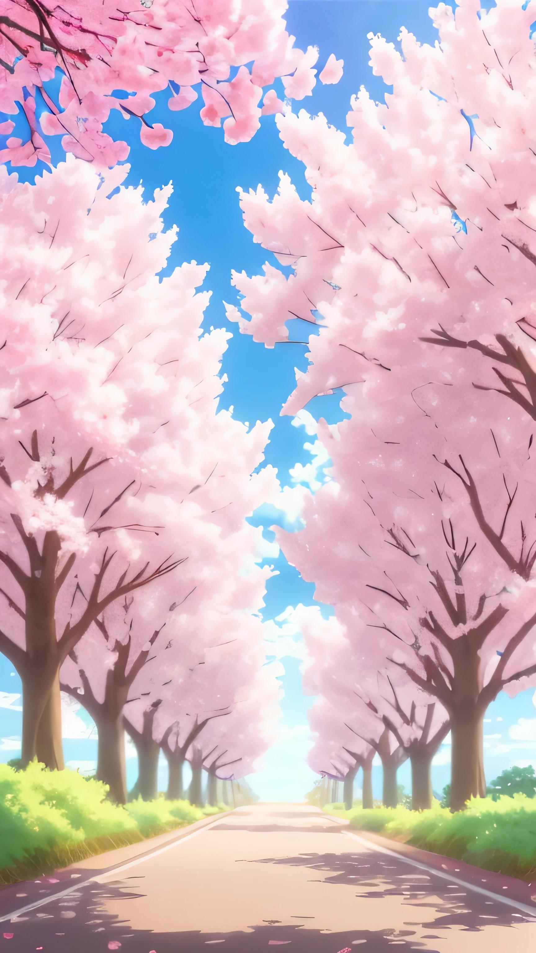 Anime landscape,Tree-lined,road full of flowers, cherry blossom forest, Flower Route, Anime beautiful peaceful scene, anime background art, beautiful Anime landscape, anime background, Cherry tree, beautiful anime scene, landscape artwork, Cherry tree, Animation pastoral scenery, Anime landscape壁纸, anime nature, lush Cherry tree, Sakura in the wind, Sakura background