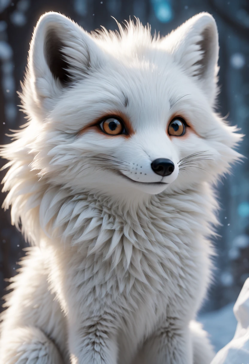white arctic fox by Zootopia, best quality, masterpiece, Representative work, official art, Professional, Ultra intricate detailed, 8k