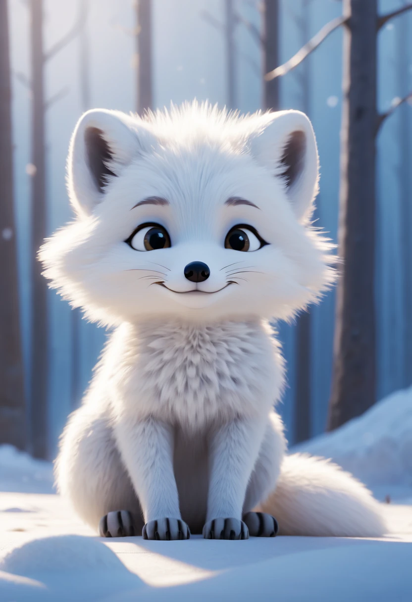 white arctic fox by Zootopia, best quality, masterpiece, official art, Professional, 8k