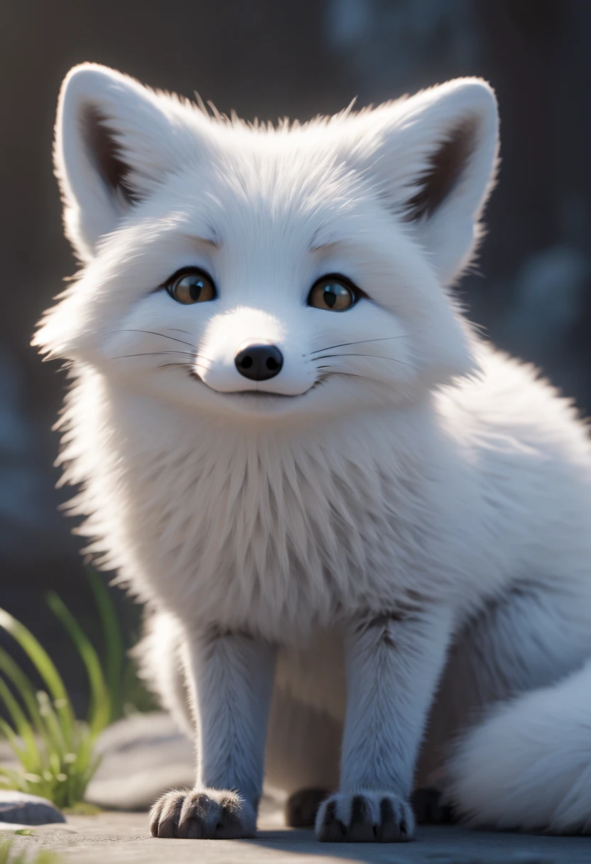 white arctic fox by Zootopia, best quality, masterpiece, Professional, 8k