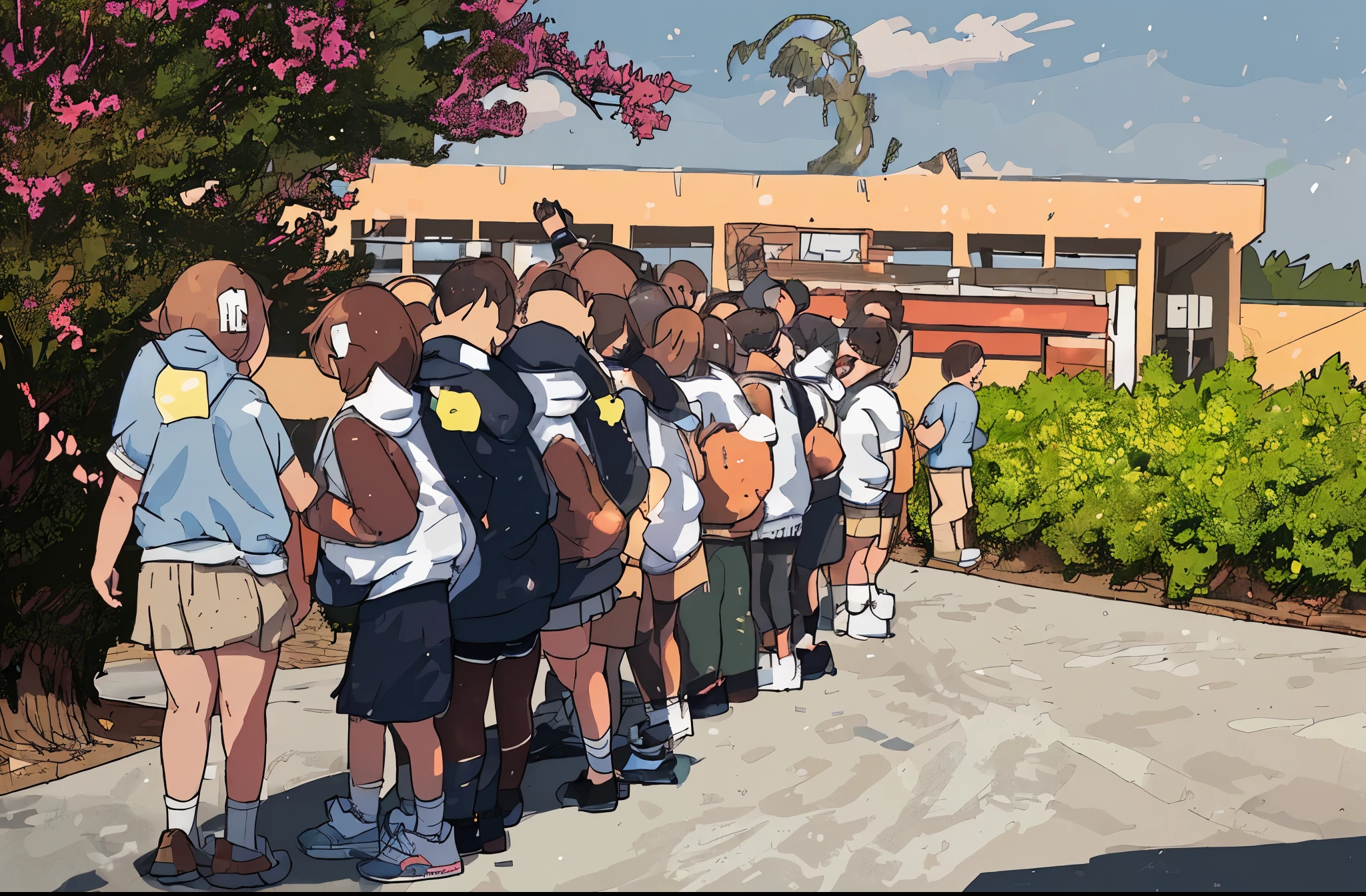 10 year of Student line up ,joy on face