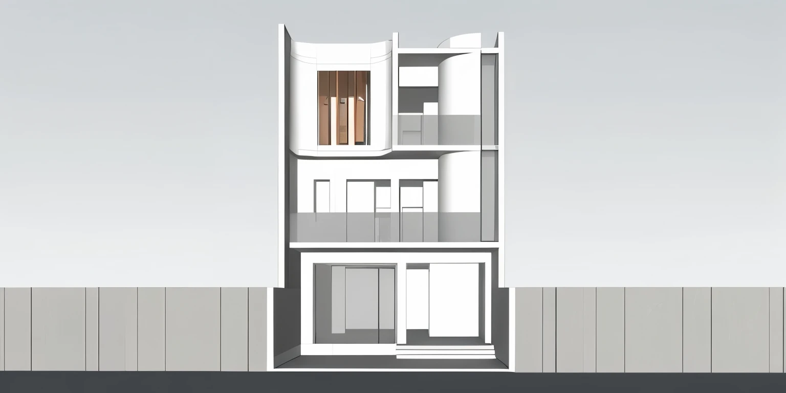 3D, 3D perspective, 3D rendering, exterior perspective, modern architecture, modern minimalist style, good image quality, realism, material properties, realistic lighting, harmony, bright sky Good lighting, contrast, mirror reflection, green trees on both sides of the building