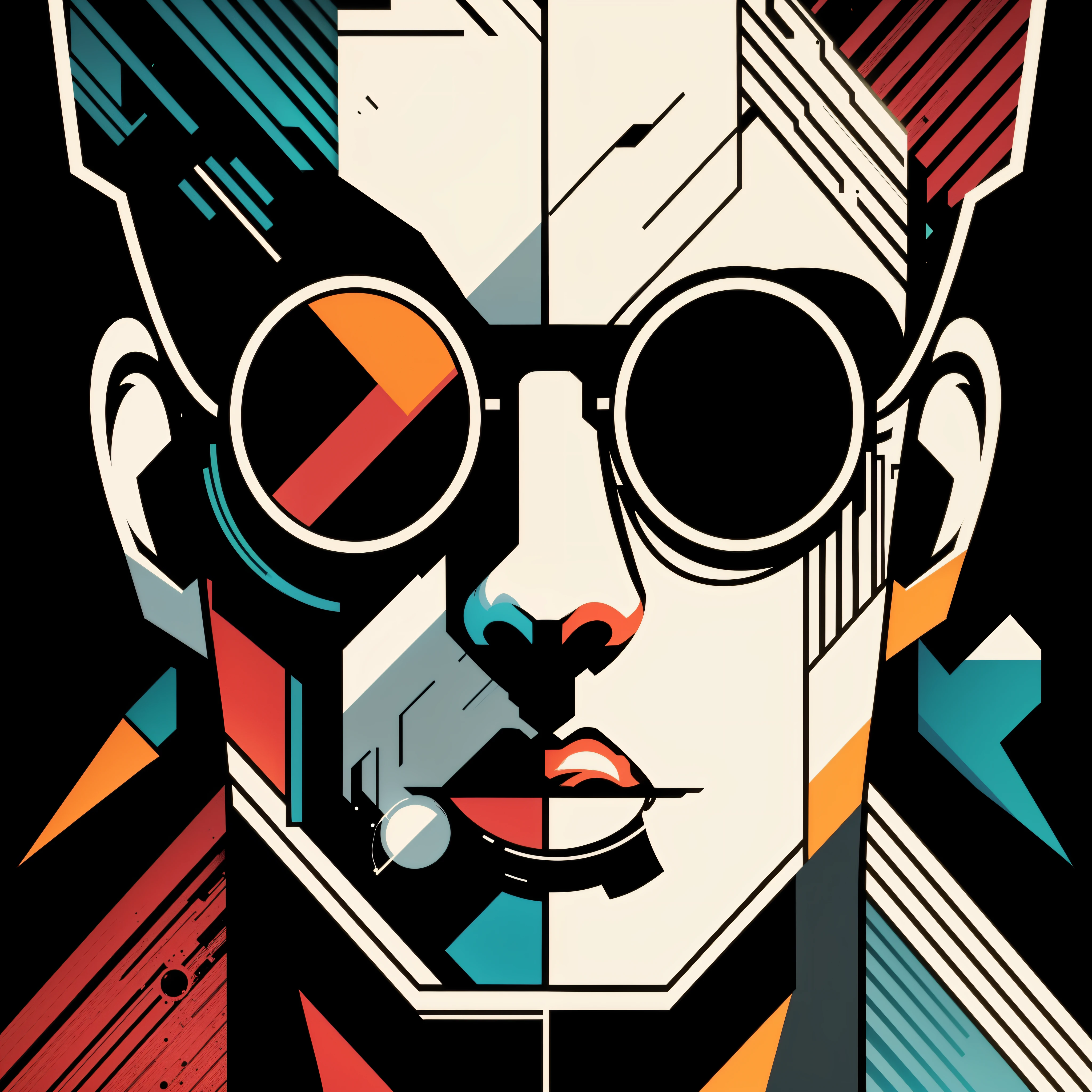 Graphic design t-shirt, Simple design, Rostro de dos mujeres ciberpunk futuristas en mezcla de tonos, tonos coloridos, Limpieza muy detallada, imagen vectorial, professional photography, smoke explosion, fondo sencillo, flat Fondo blanco, vector brillante ((Fondo blanco) )