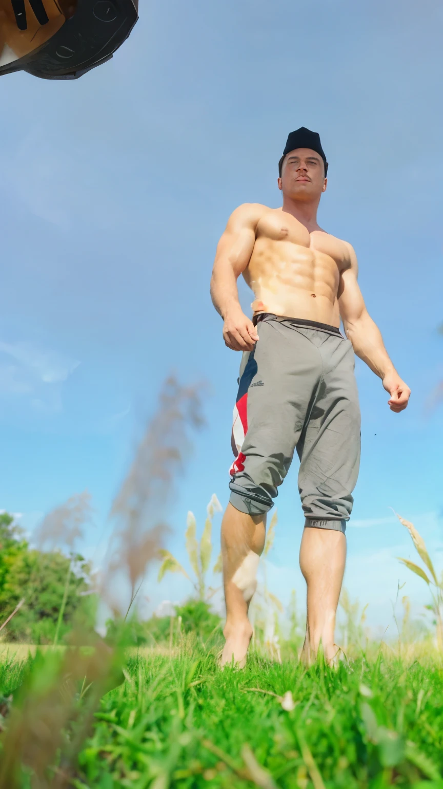 Bodybuilding six-pack and Upscale