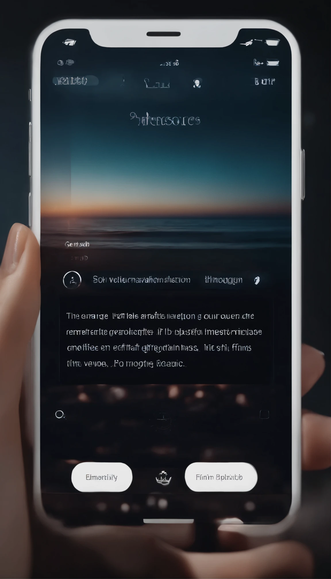 Visualize an eerie text message notification, distorted and filled with spectral symbols, as if the afterlife is reaching out through the digital realm.