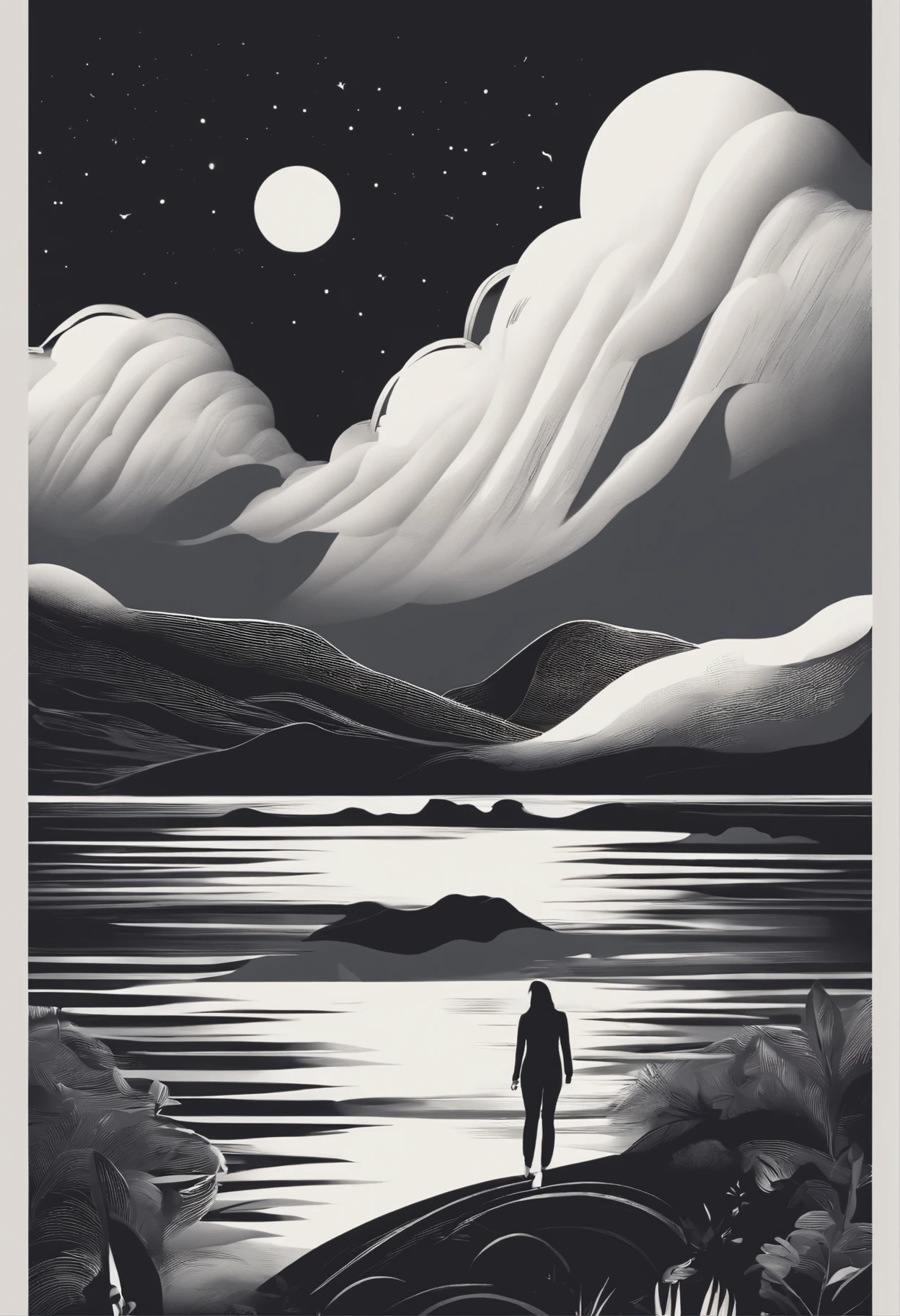 Narrativa minimalista: Create vector graphics that use minimalist design techniques to convey narratives or tell stories with clean lines., Formas simples, and careful composition.