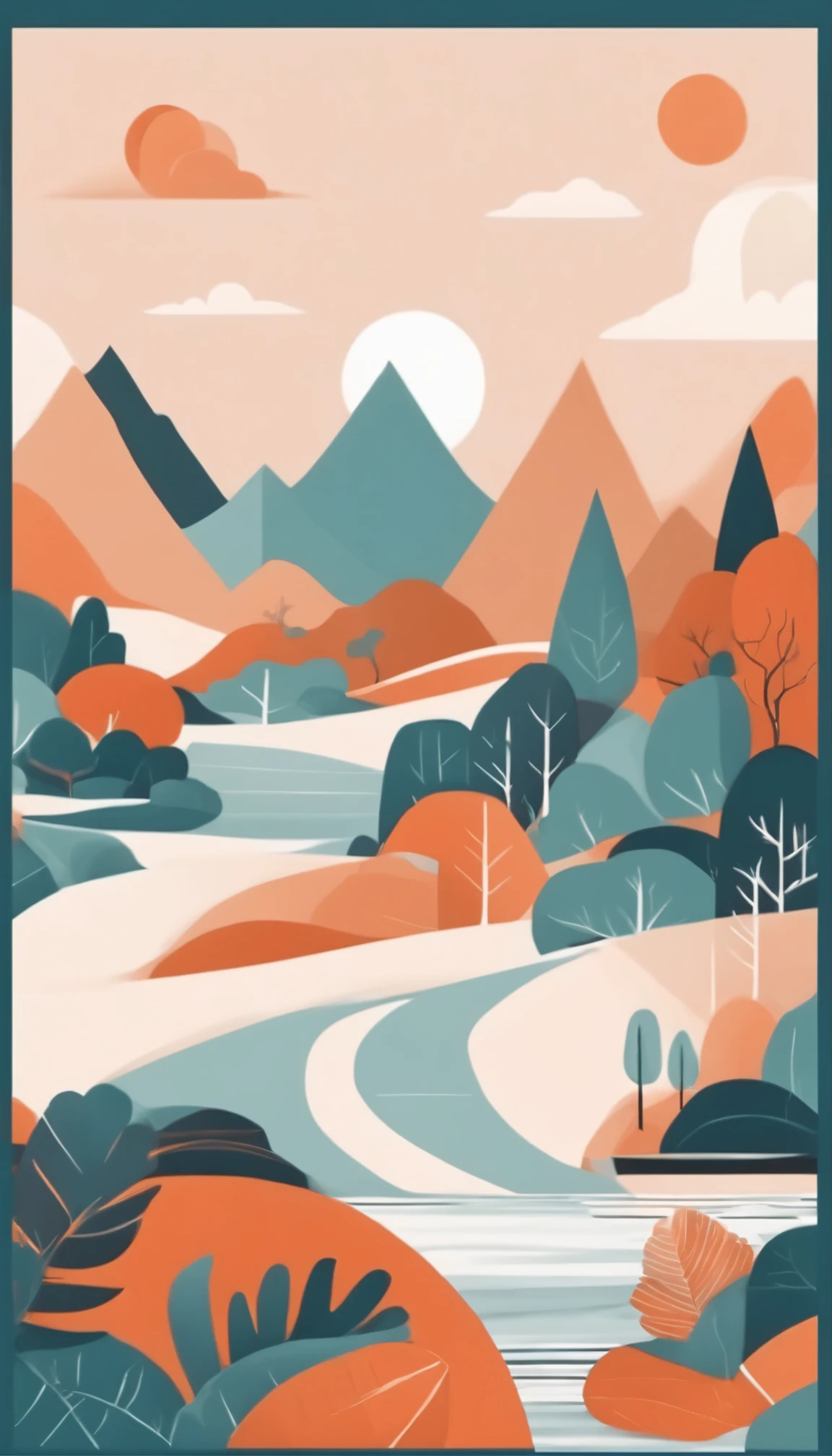 Narrativa minimalista: Create vector graphics that use minimalist design techniques to convey narratives or tell stories with clean lines., Formas simples, and careful composition.