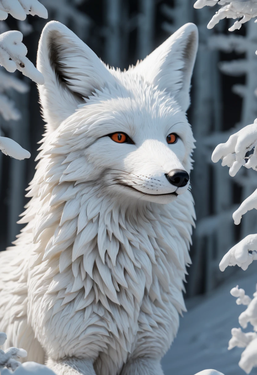white fox by Gurwitz, arctic, best quality, masterpiece, Representative work, official art, Professional, Ultra intricate detailed, 8k