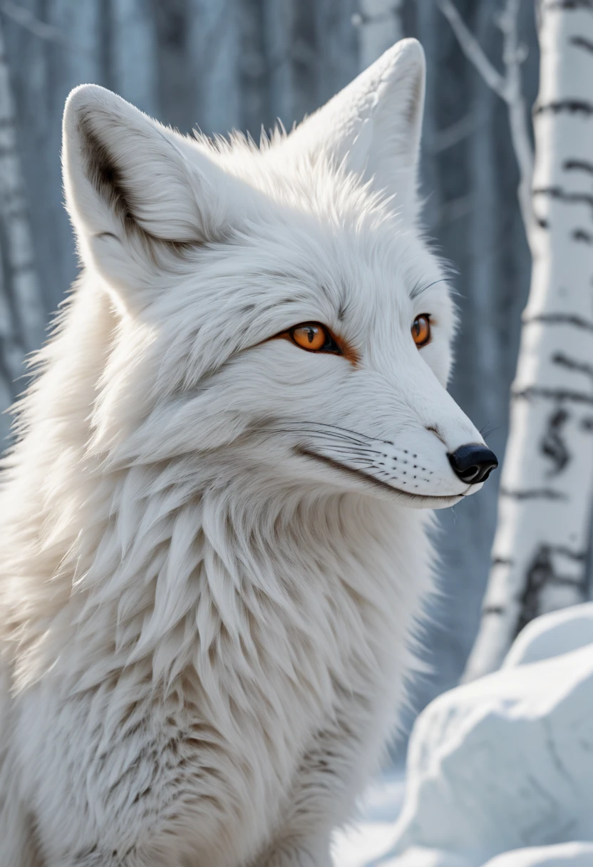 white fox by Gurwitz, arctic, best quality, masterpiece, Representative work, official art, Professional, Ultra intricate detailed, 8k